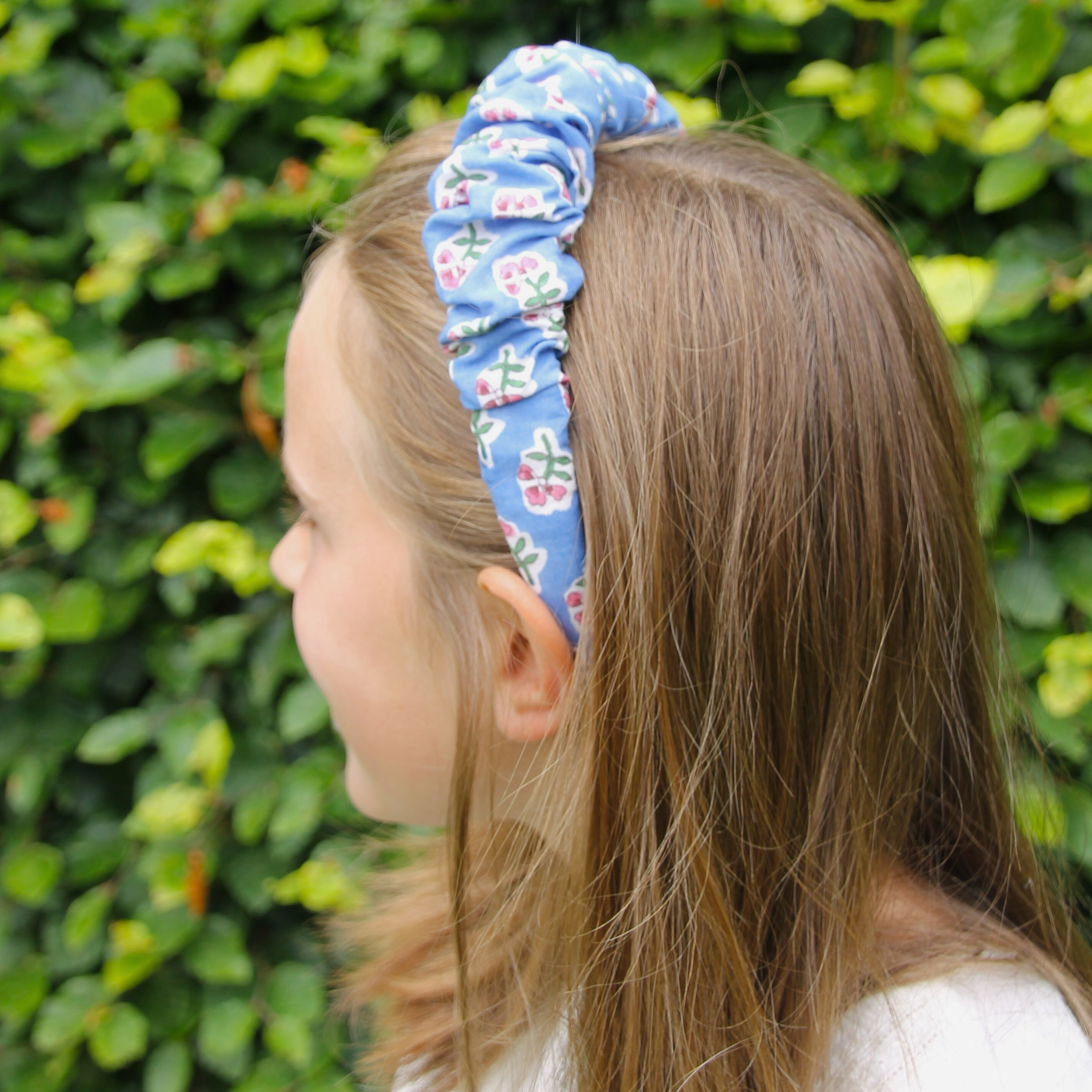 Azure Blue Ditsy Hairband