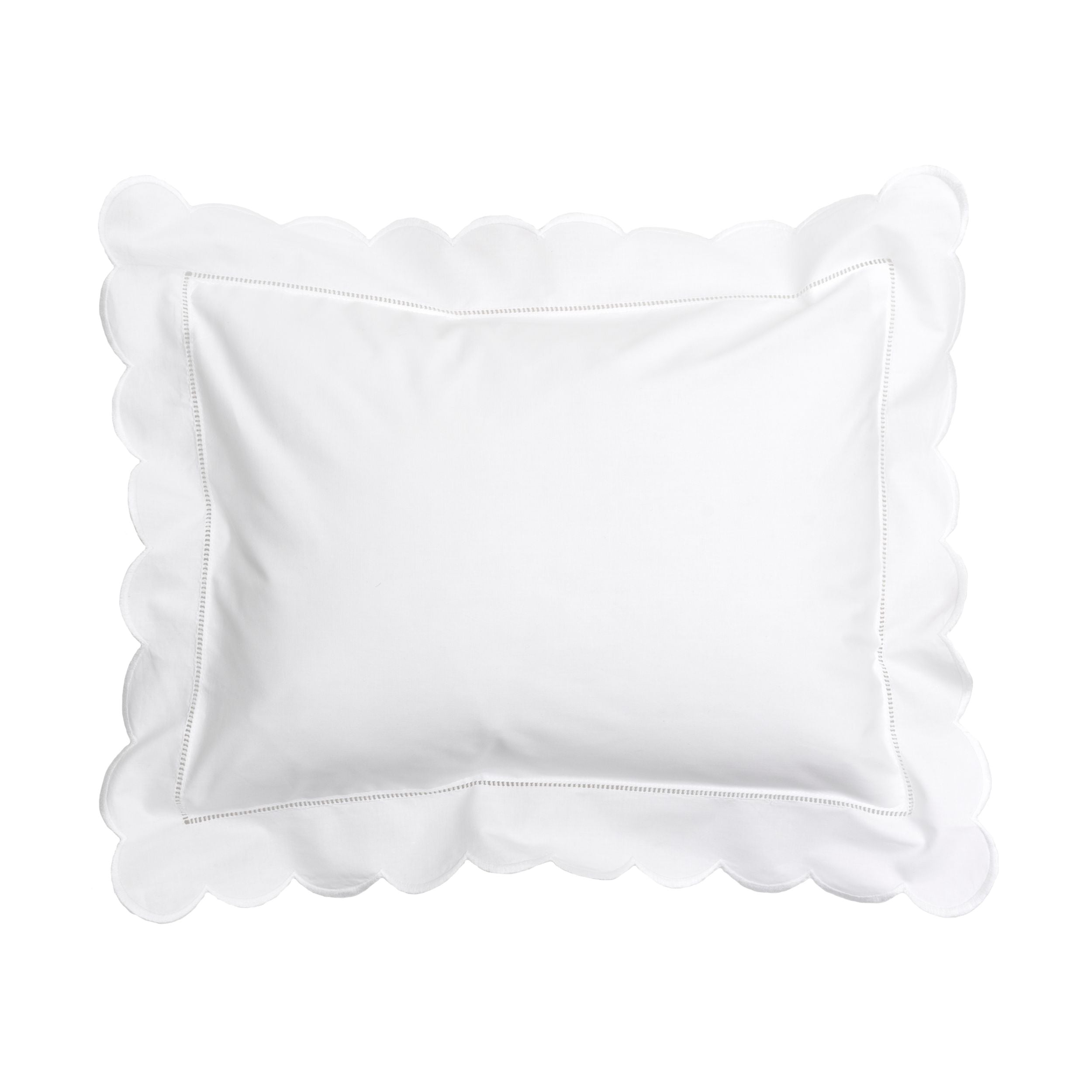 White Scallop Baby Boudoir Pillowcase