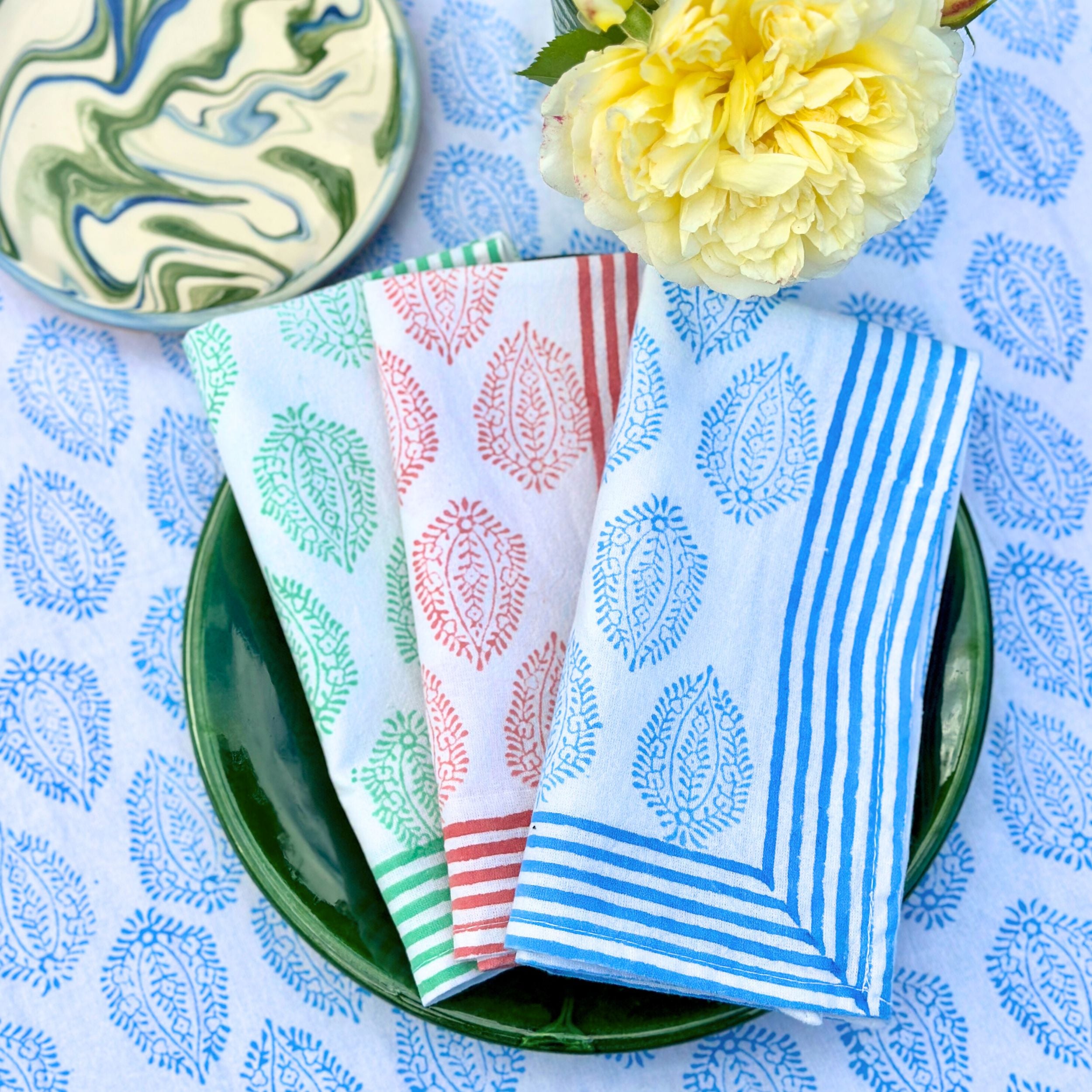Green Leaf Napkin - Set of 4