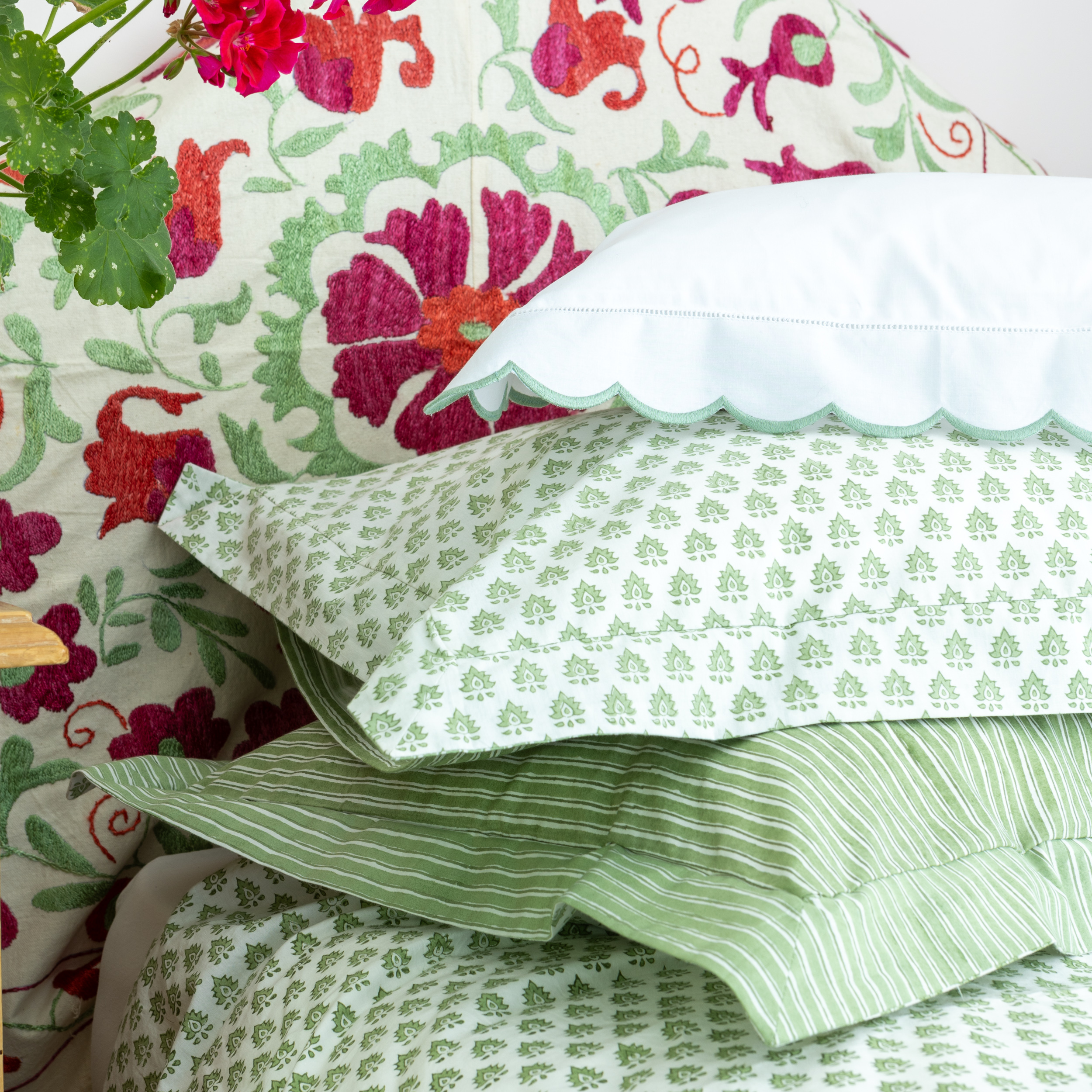 Green Pomily Baby Boudoir Pillowcase
