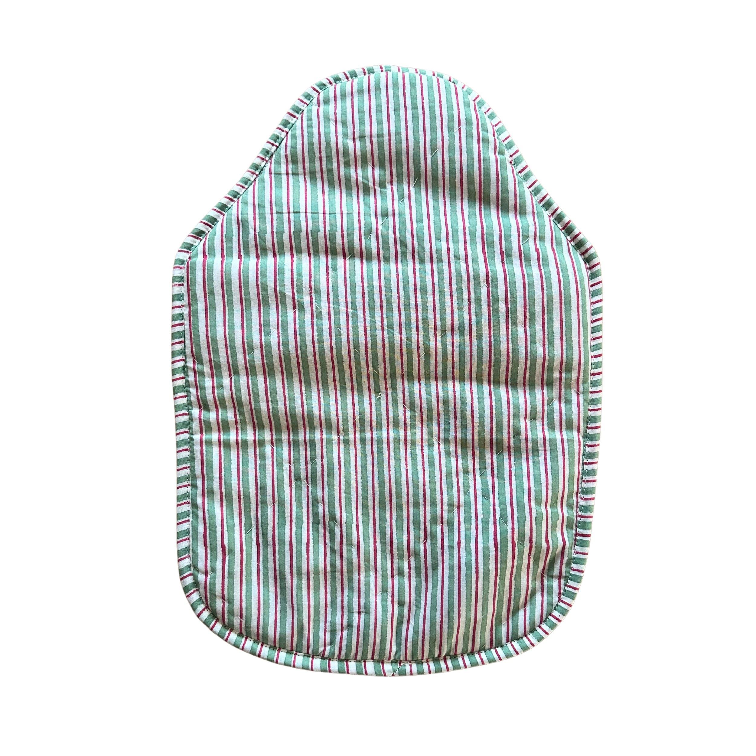 Red and Green Stripe Hot Water Bottle Cover