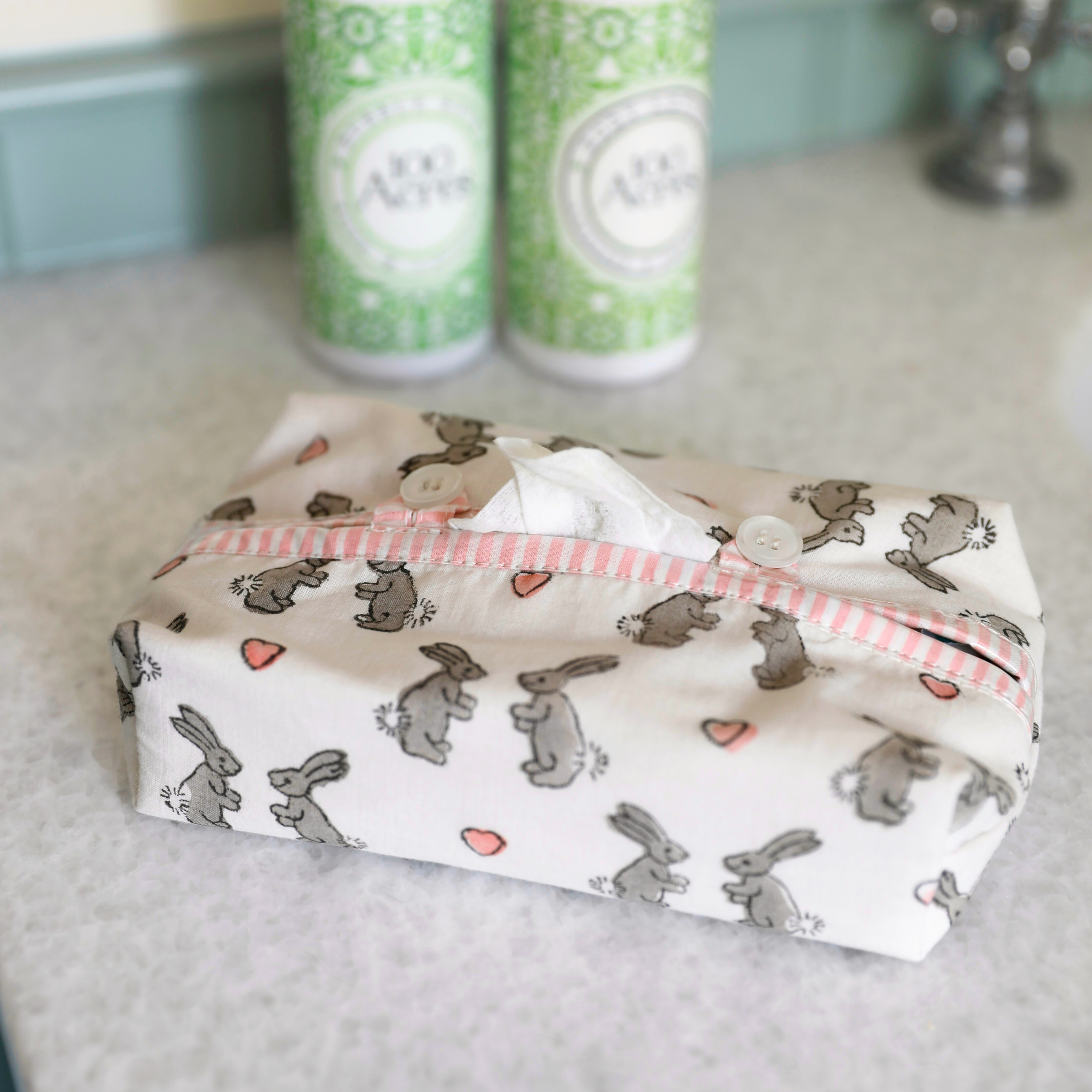 Pink Bunny Baby Wipe Cover
