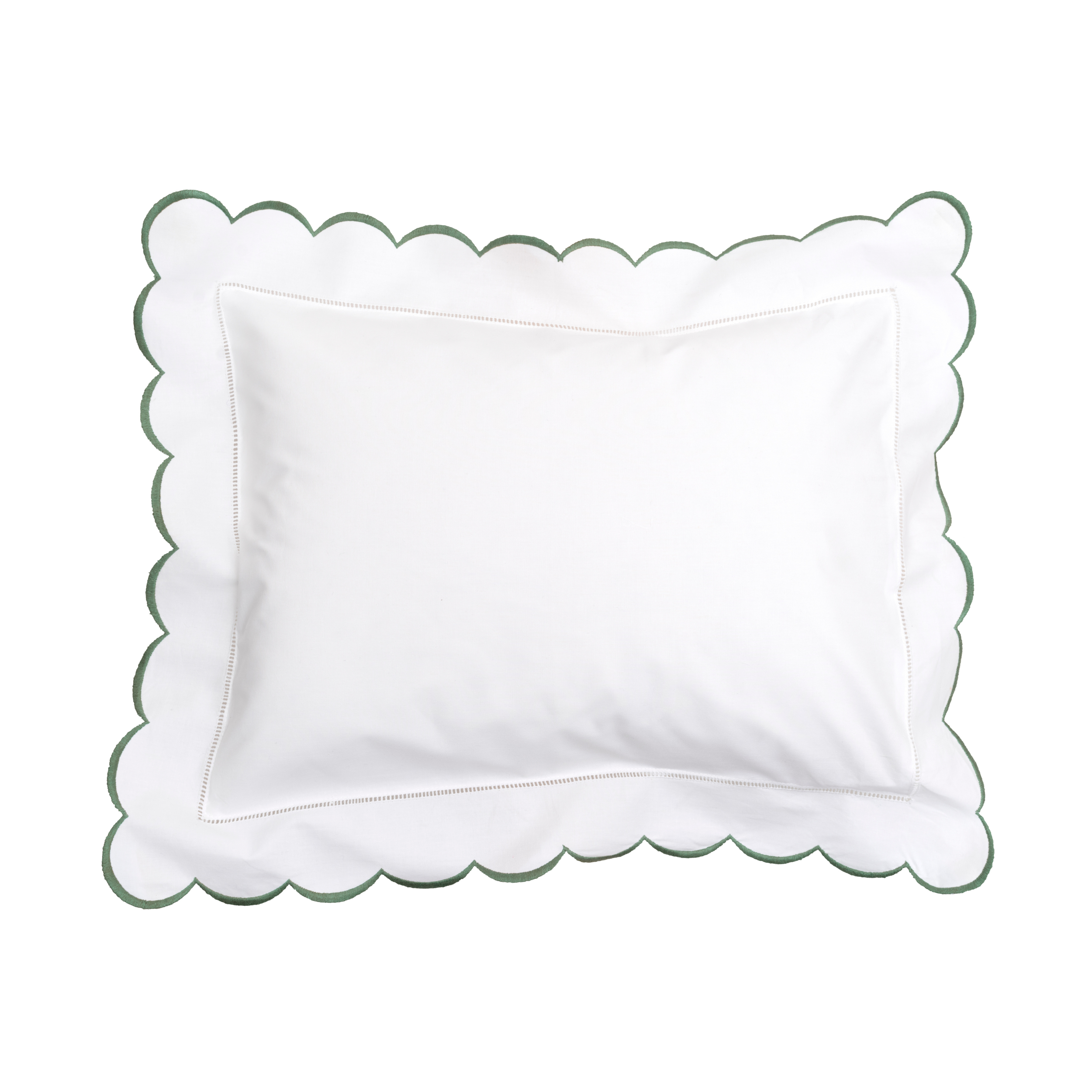 Sage Green Scallop Baby Boudoir Pillowcase