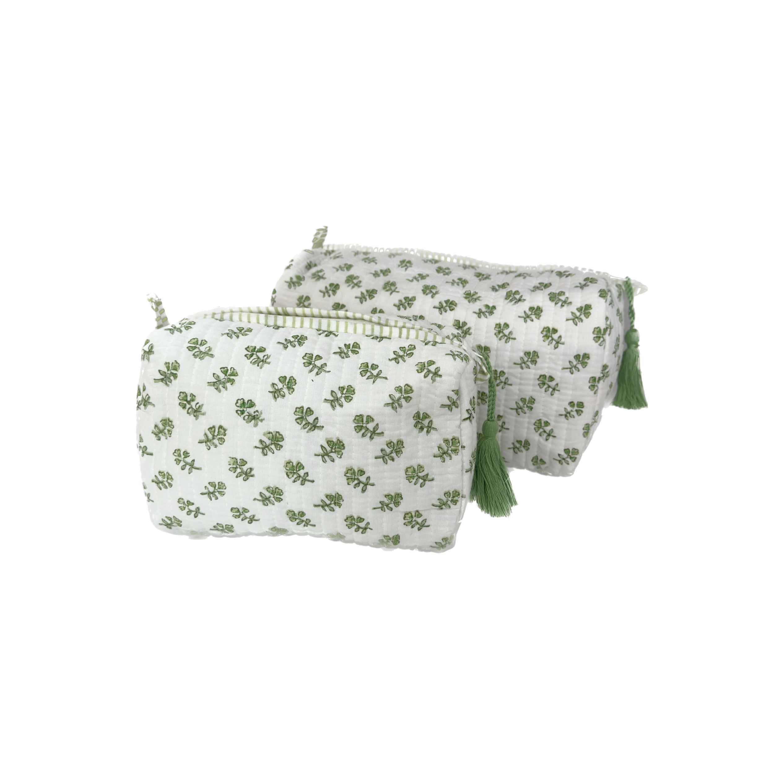 Green Ditsy Wash Bag