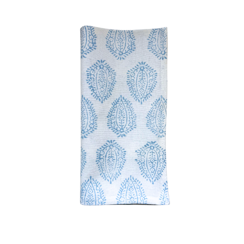 Blue Leaf Napkin - Set of 4