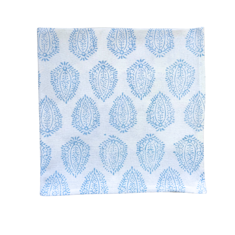 Blue Leaf Napkin - Set of 4