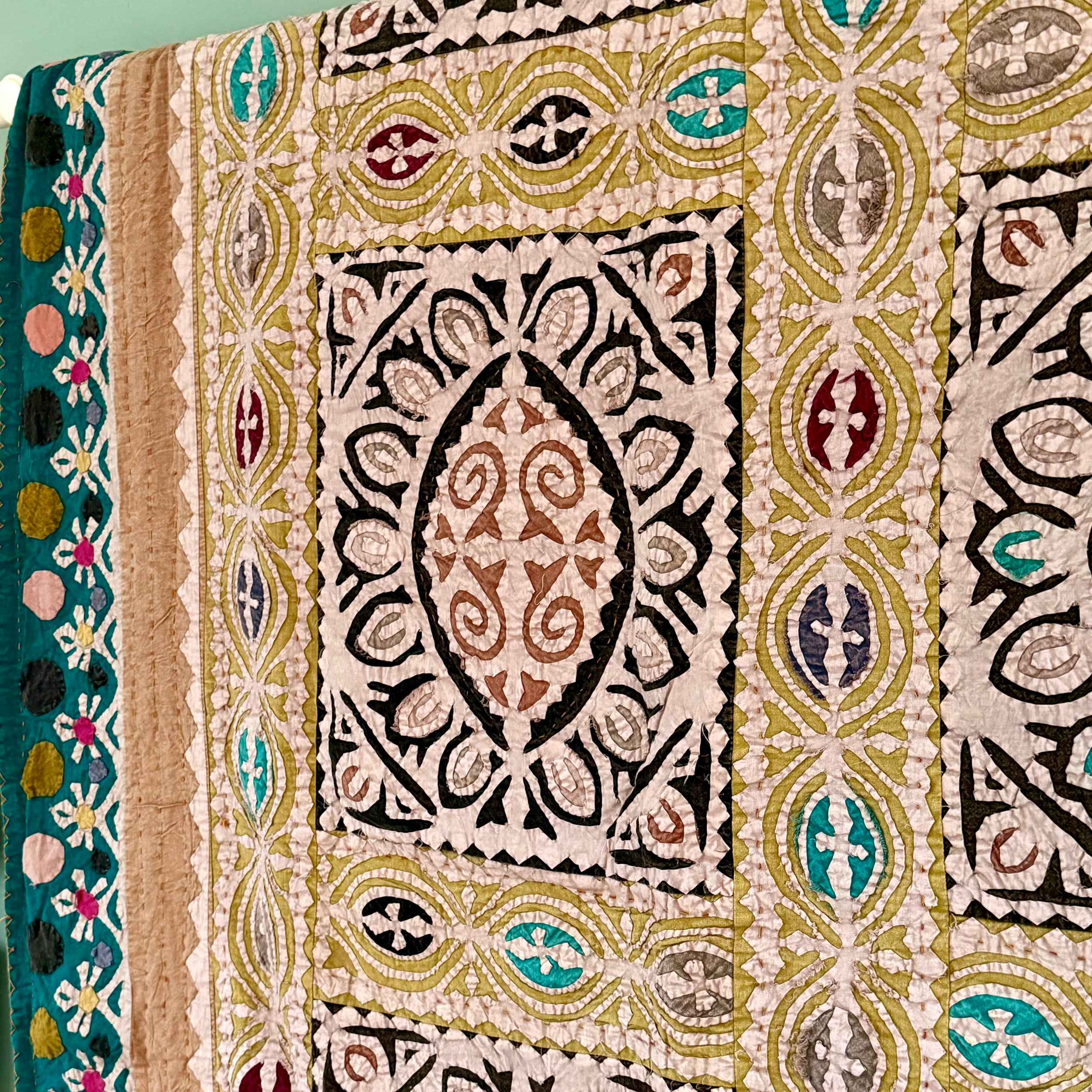 Coloured Cutwork Bedspreads - Yellow, Brown, Taupe, Green