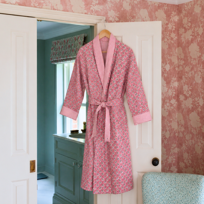 Children's Rose Pink Ditsy Dressing Gown