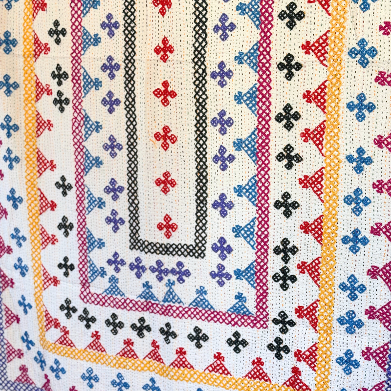 SINGLE KANTHA - RED, TEAL, GREEN, PURPLE, PINK, YELLOW