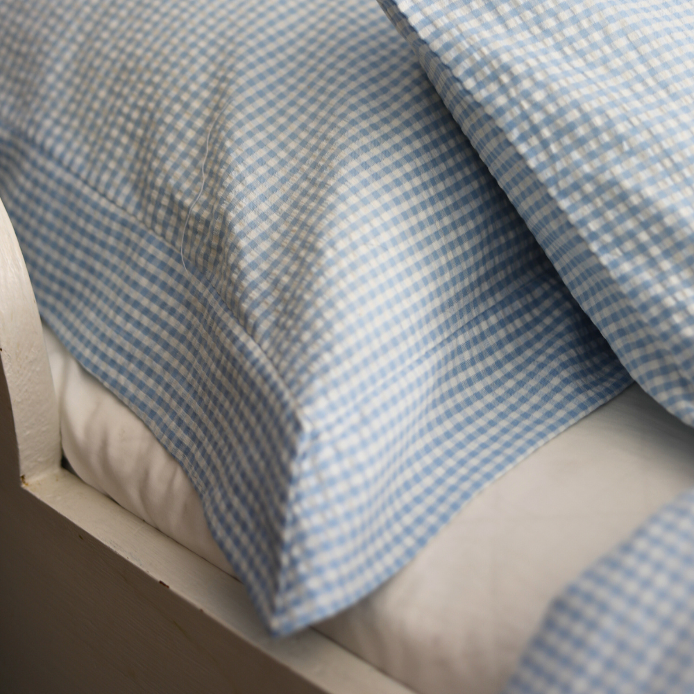 Blue Gingham Oxford Pillowcase