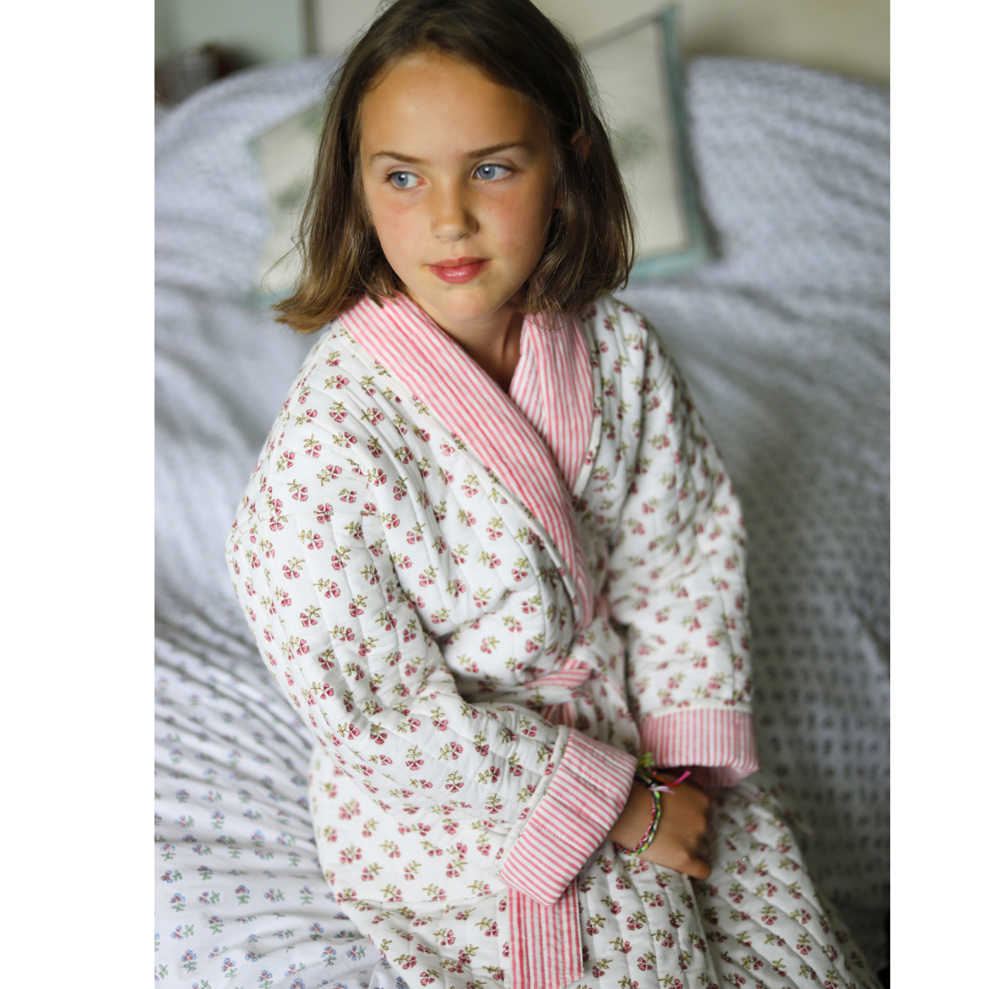 Children's Pink Ditsy Dressing Gown