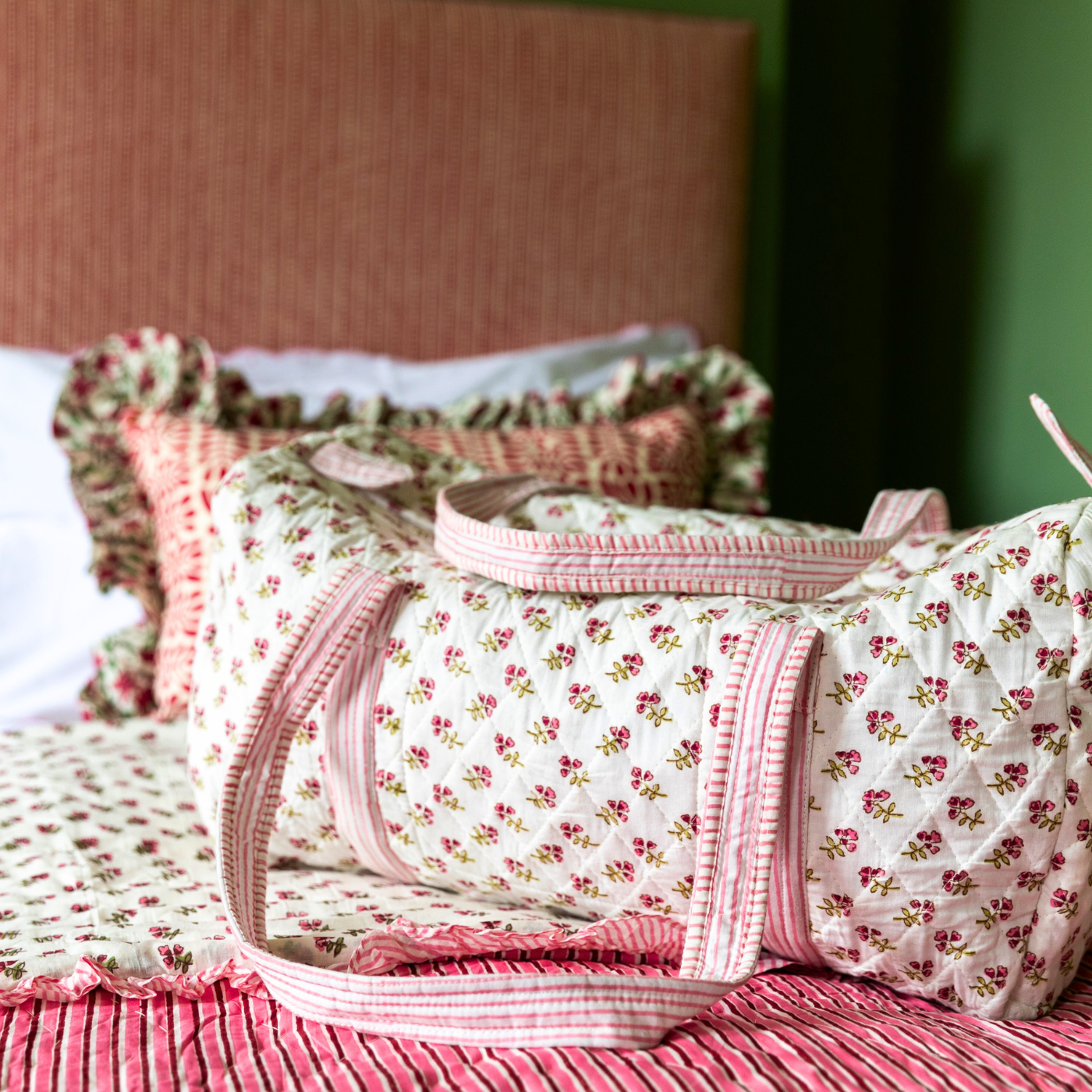 Pink Ditsy Weekend Bag