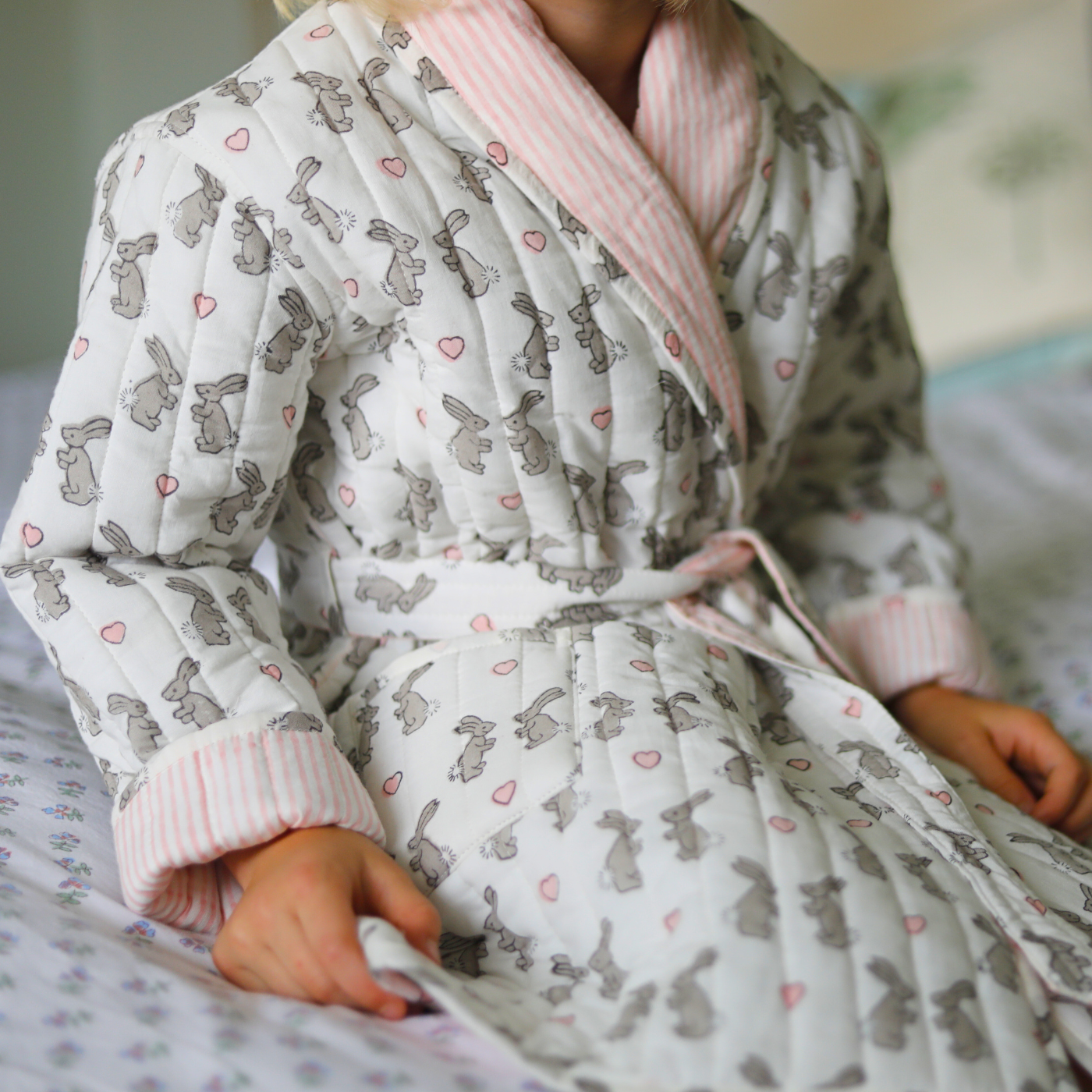 Children's Pink Bunny Dressing Gown