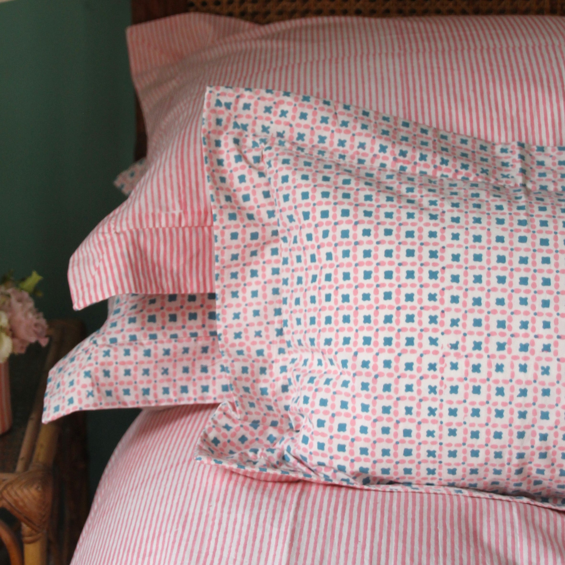 Pink Criss Cross Baby / Boudoir Pillowcase