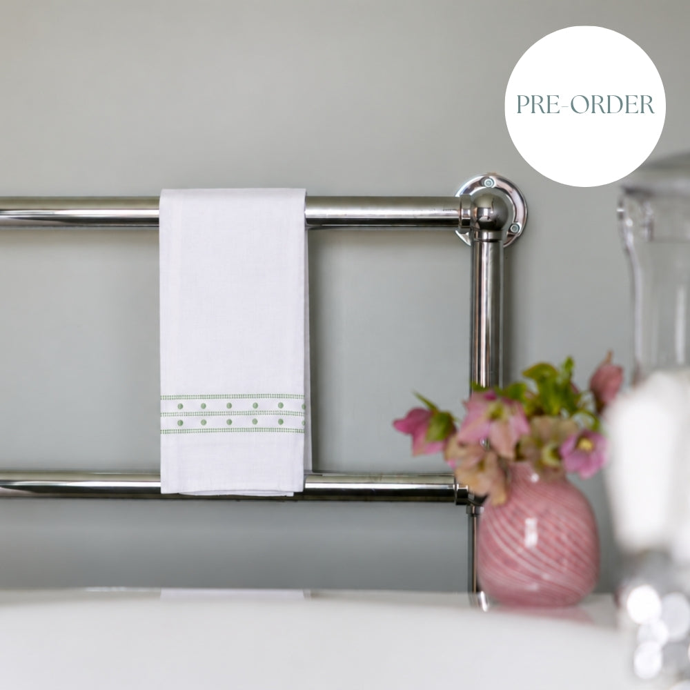 Green Matilda Linen Hand Towel