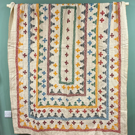 SINGLE KANTHA - RED, YELLOW, BLUE, GREEN,