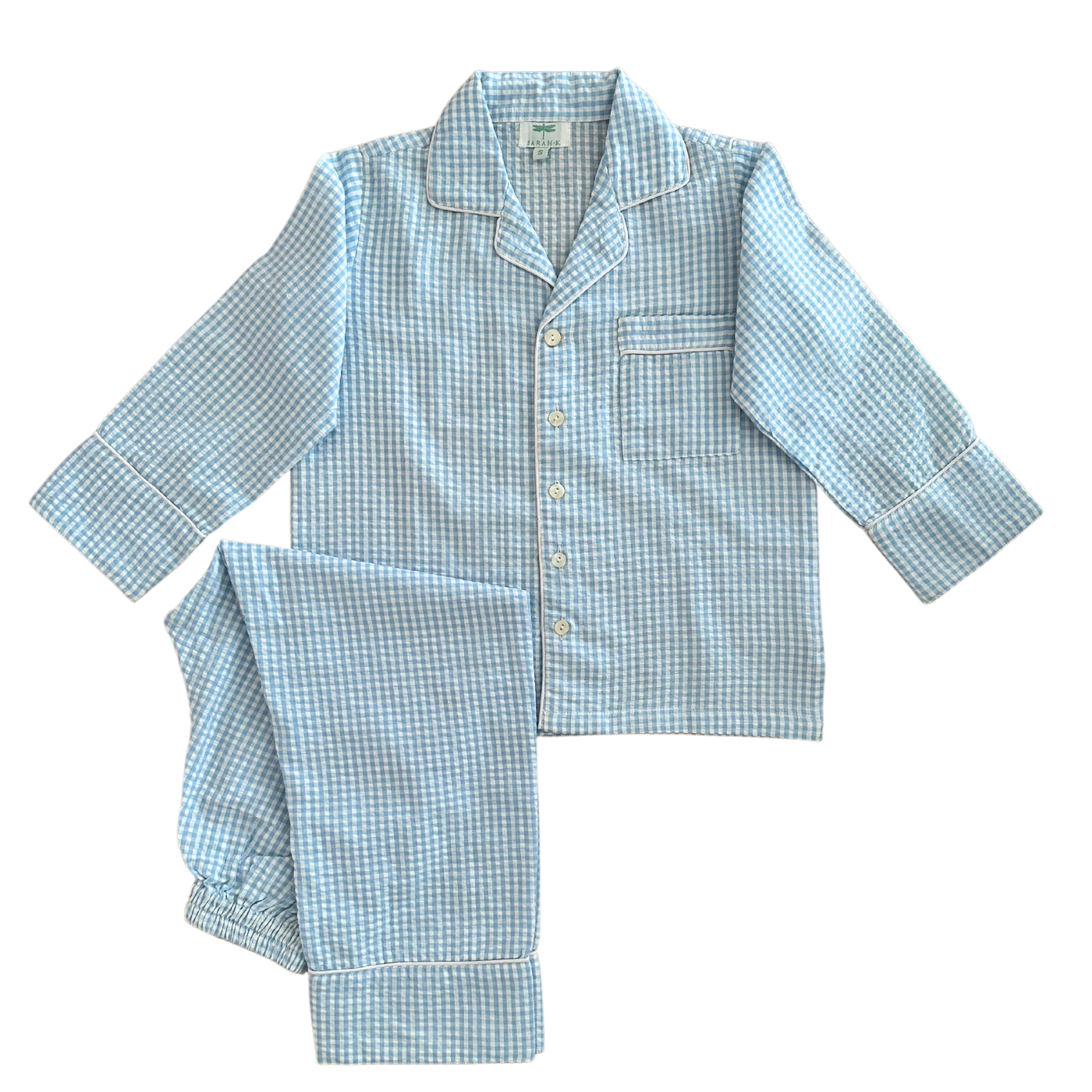 Blue Gingham Children's Pyjamas