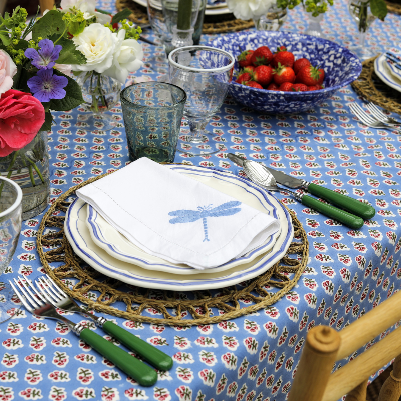 Blue Dragonfly Napkin - Set of 4