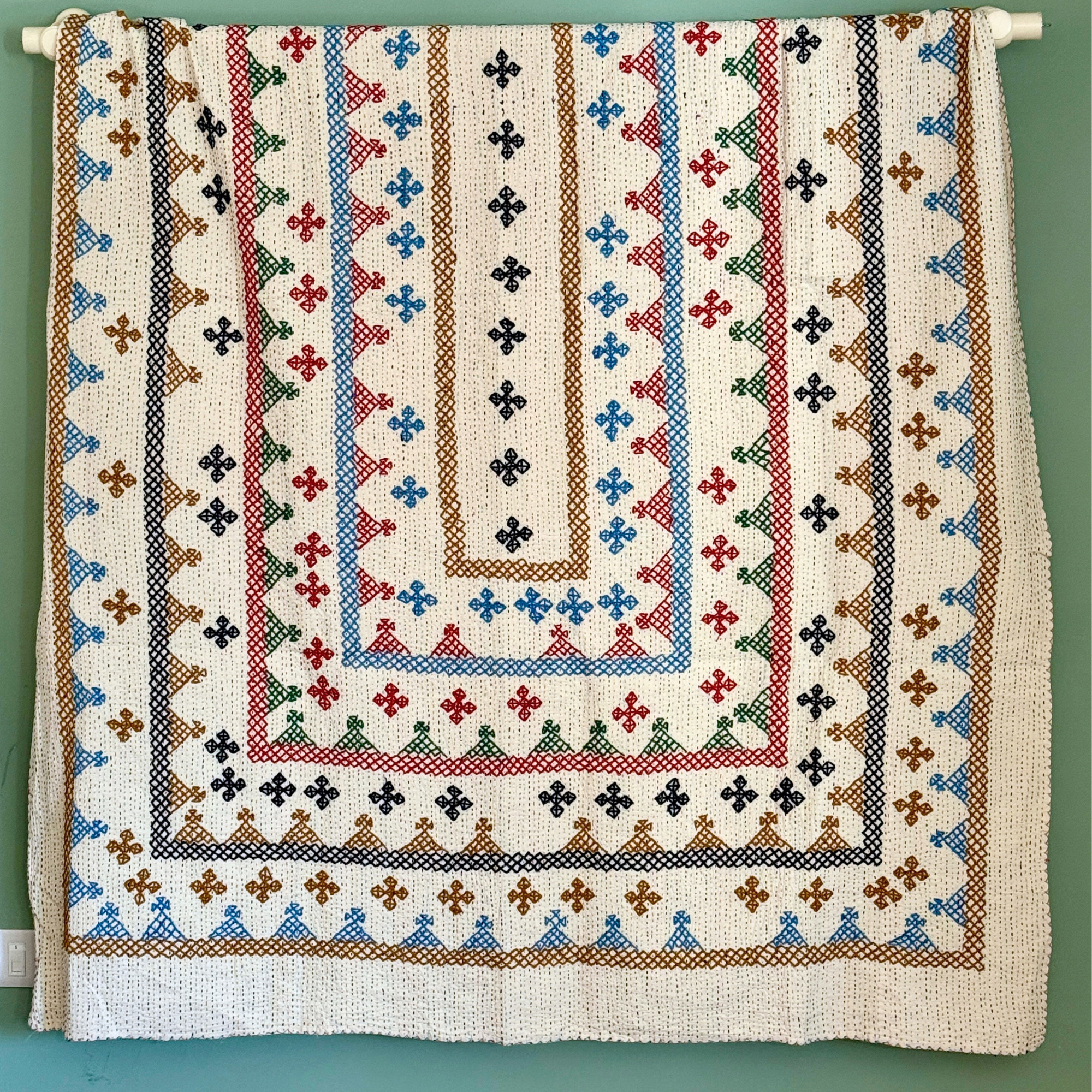 SINGLE KANTHA - NAVY, BEIGE, RED, GREEN, BLUE