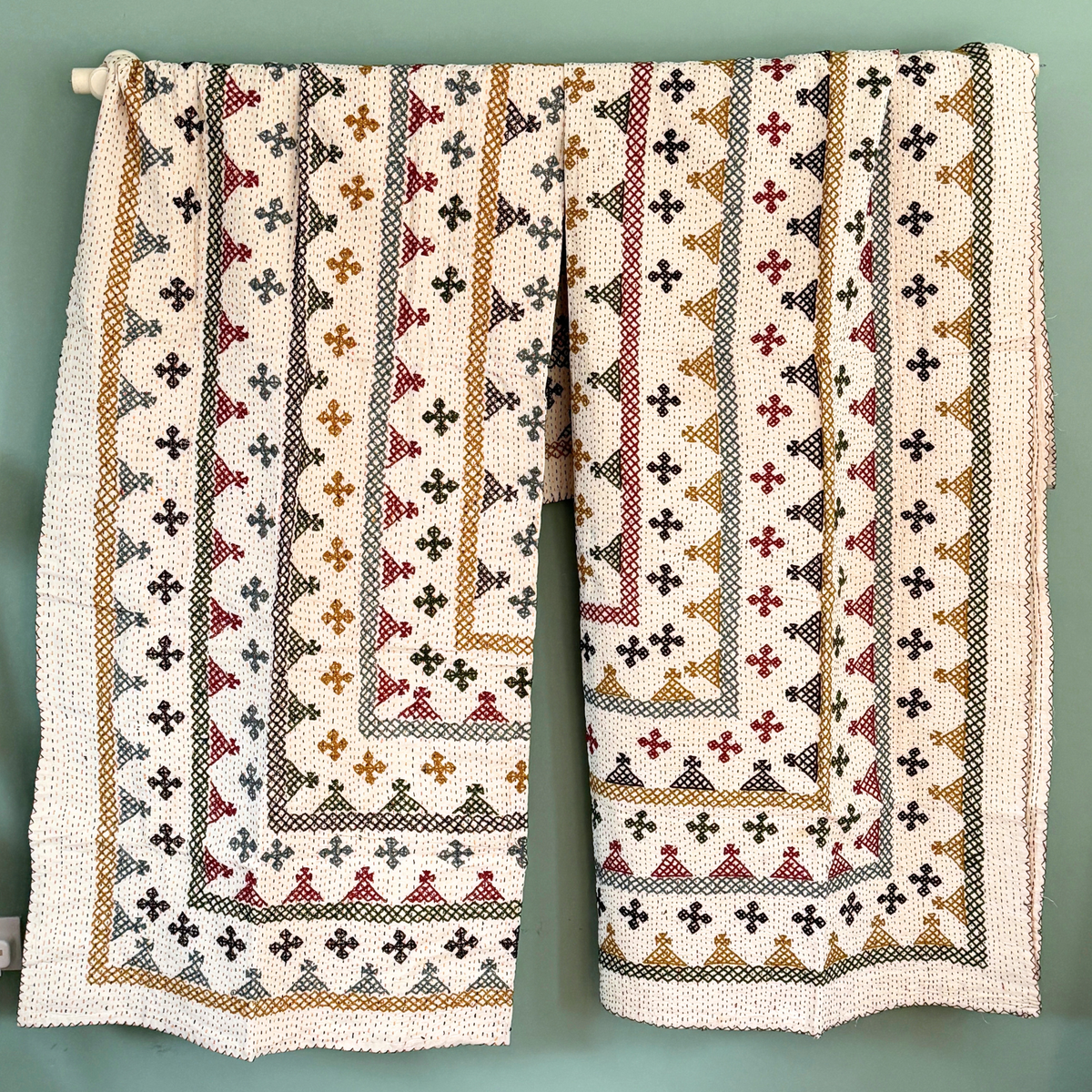 PAIR OF KANTHAS - AUTUMN COLOURS