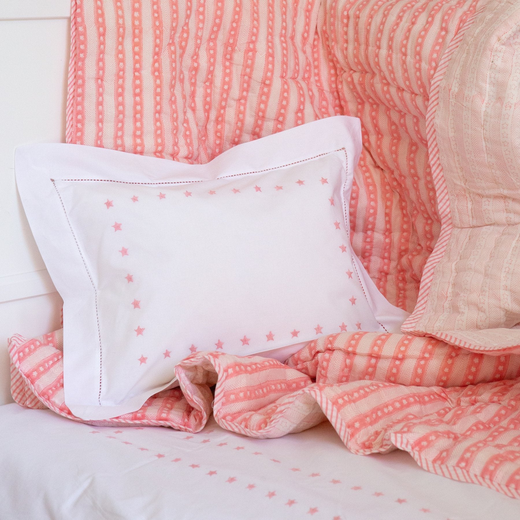 Pink Star Baby Pillowcase