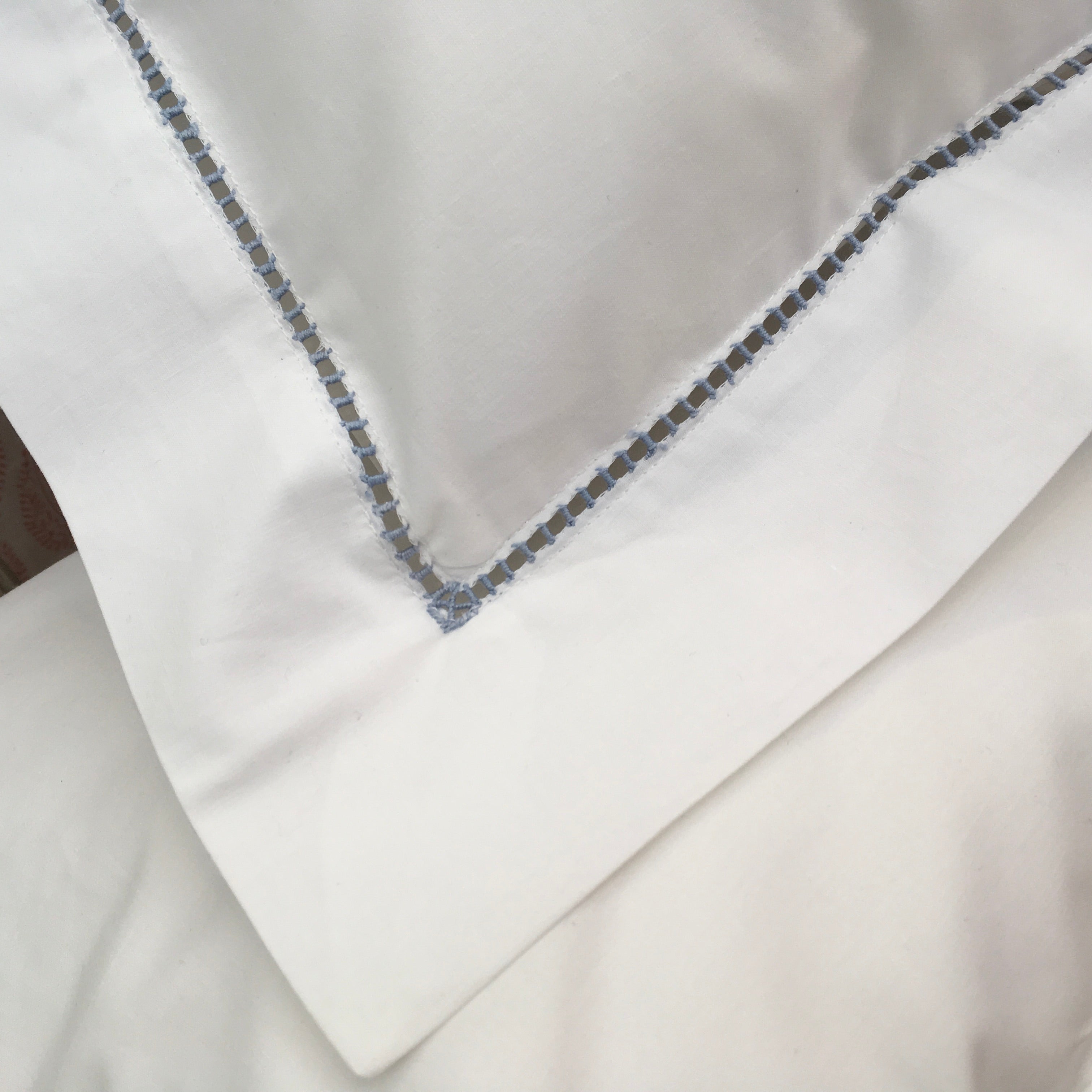 Blue Ladderstitch Baby Pillowcase