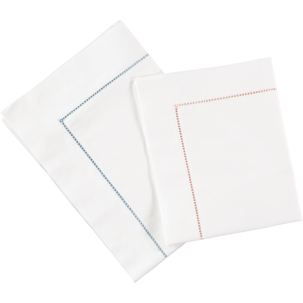 Blue Ladderstitch Baby Pillowcase