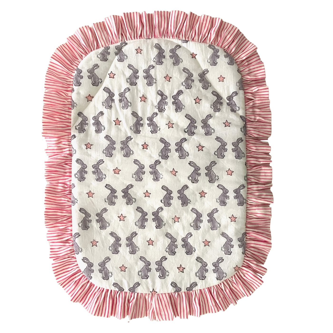 Pink Bunny Ruffle Hot Water Bottle Cover