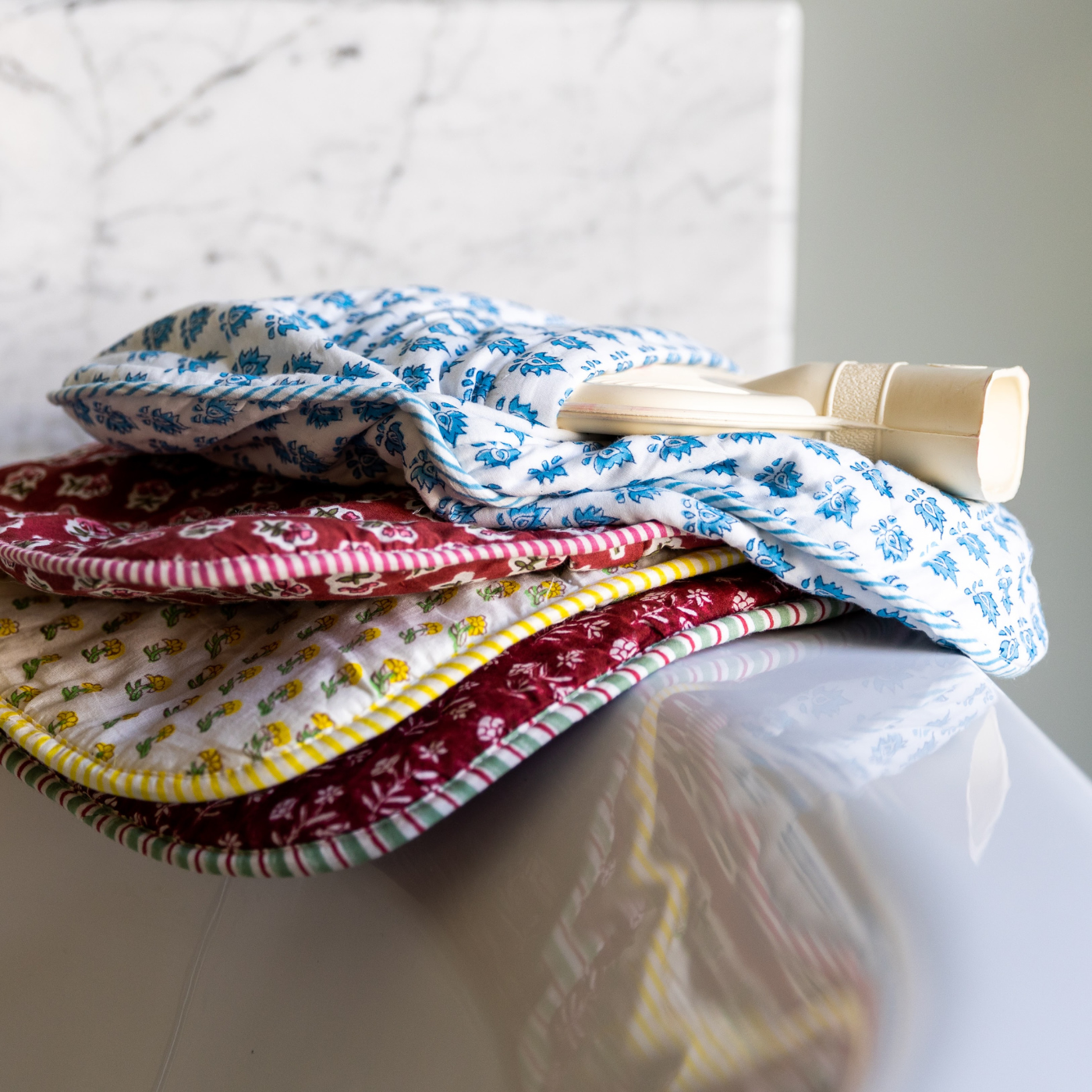 Blue Stripe Hot Water Bottle Cover