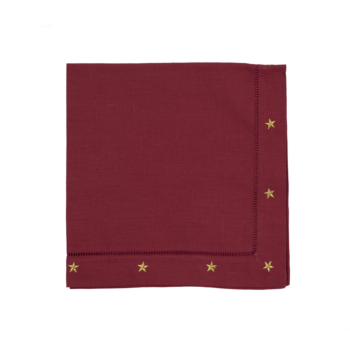 Red Linen Star Napkin - Set of 4
