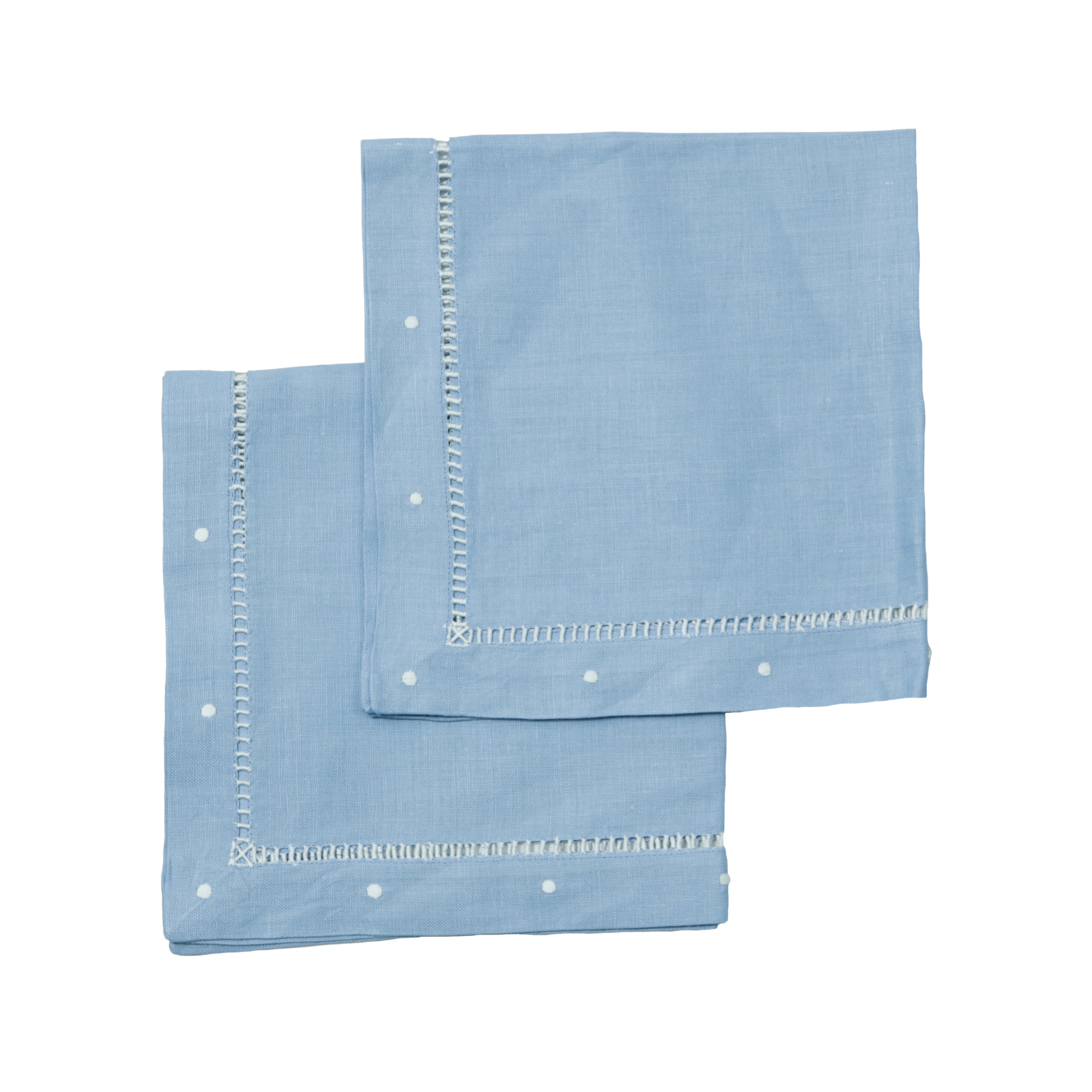 Blue Linen Dot Napkin - Set of 4