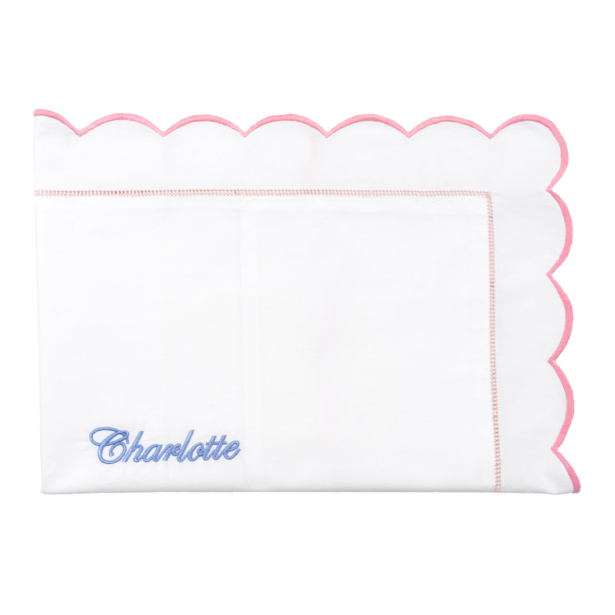 Pink Scallop Baby Boudoir Pillowcase