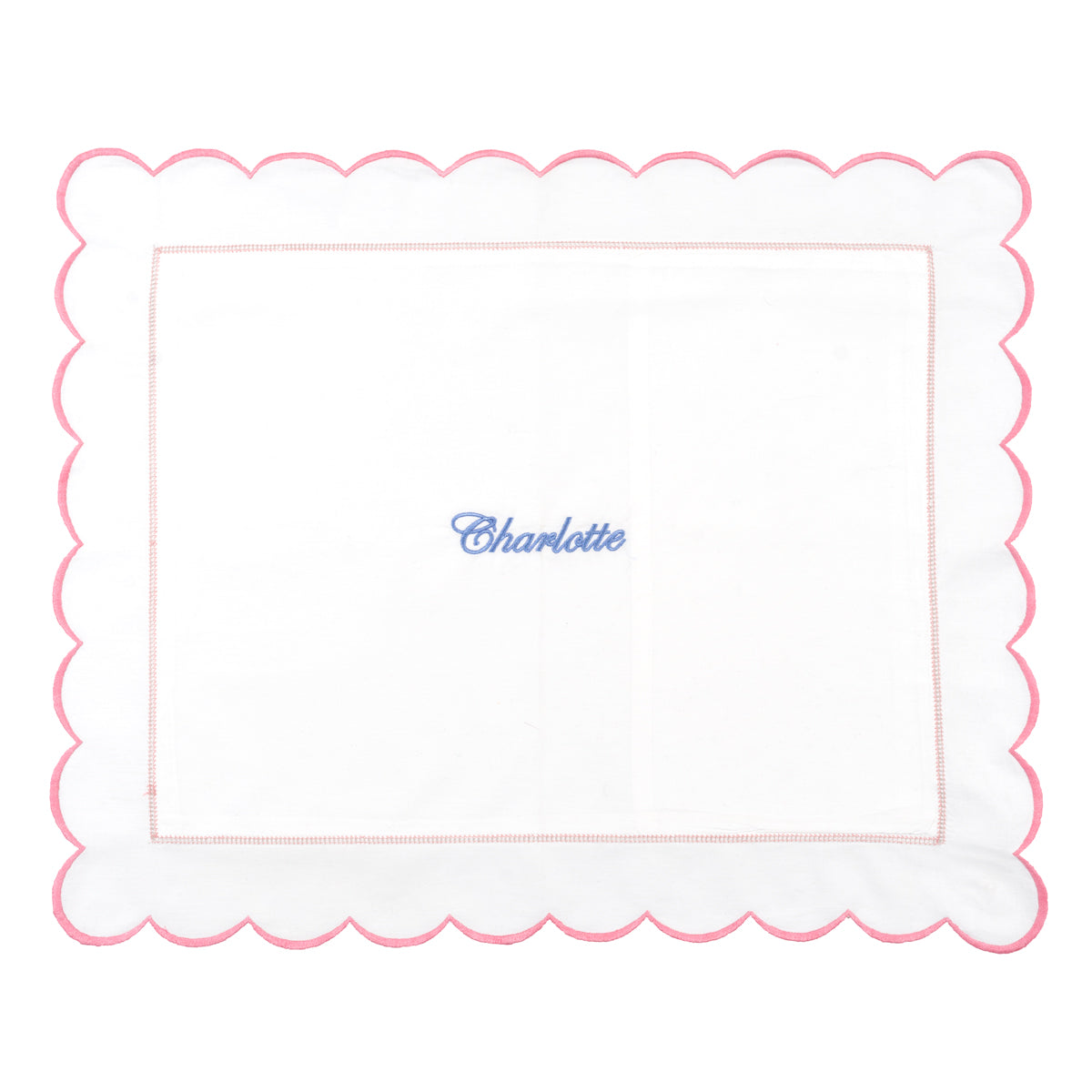 Pink Scallop Baby Boudoir Pillowcase