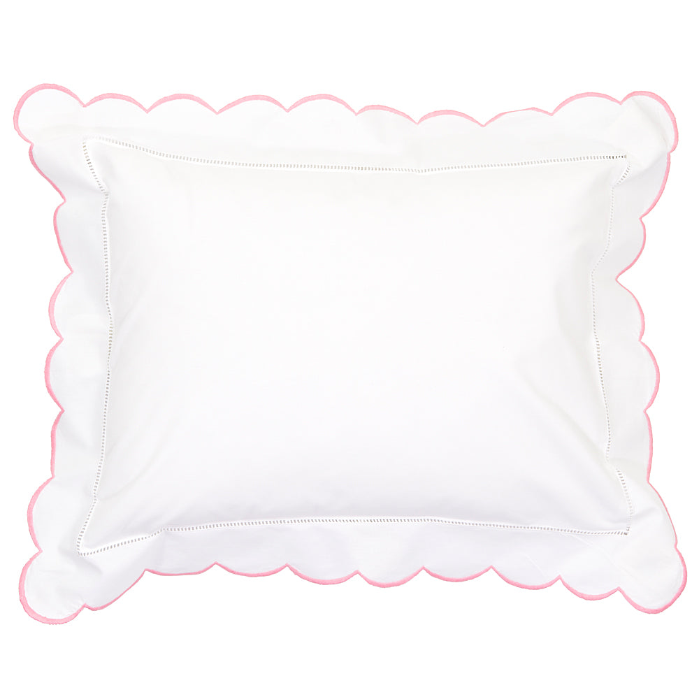 Pink Scallop Baby Boudoir Pillowcase