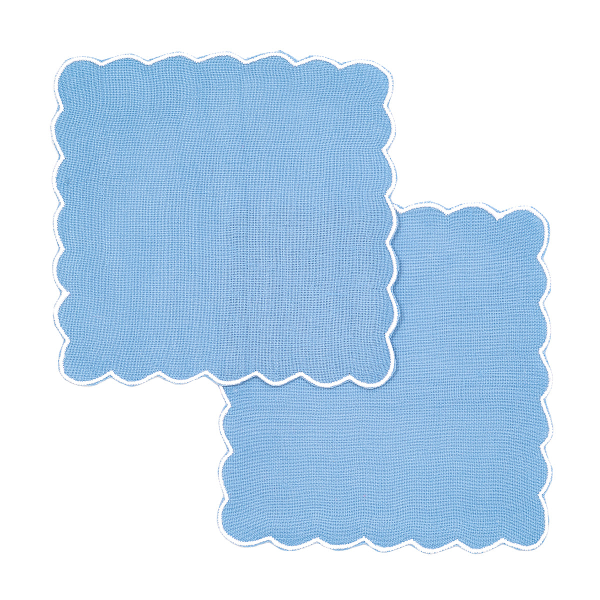 Blue Scallop Cocktail Napkin