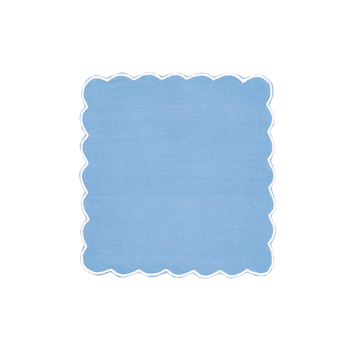 Blue Scallop Cocktail Napkin