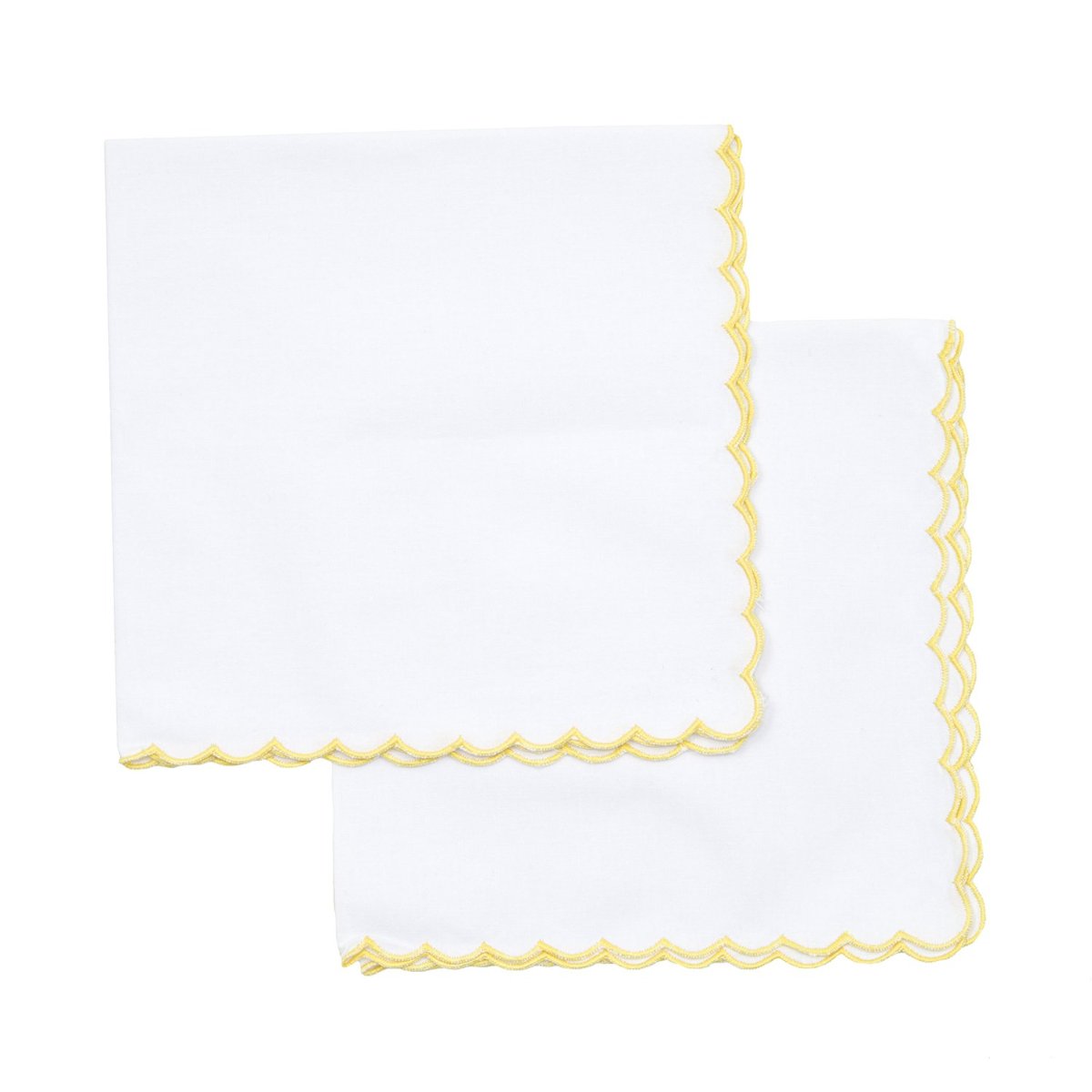 Yellow Mini Scallop Napkin