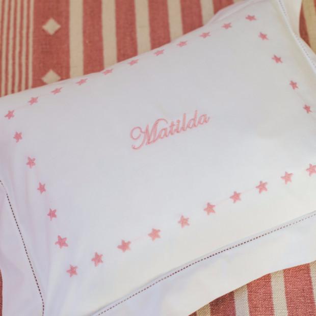 Pink Star Baby Pillowcase