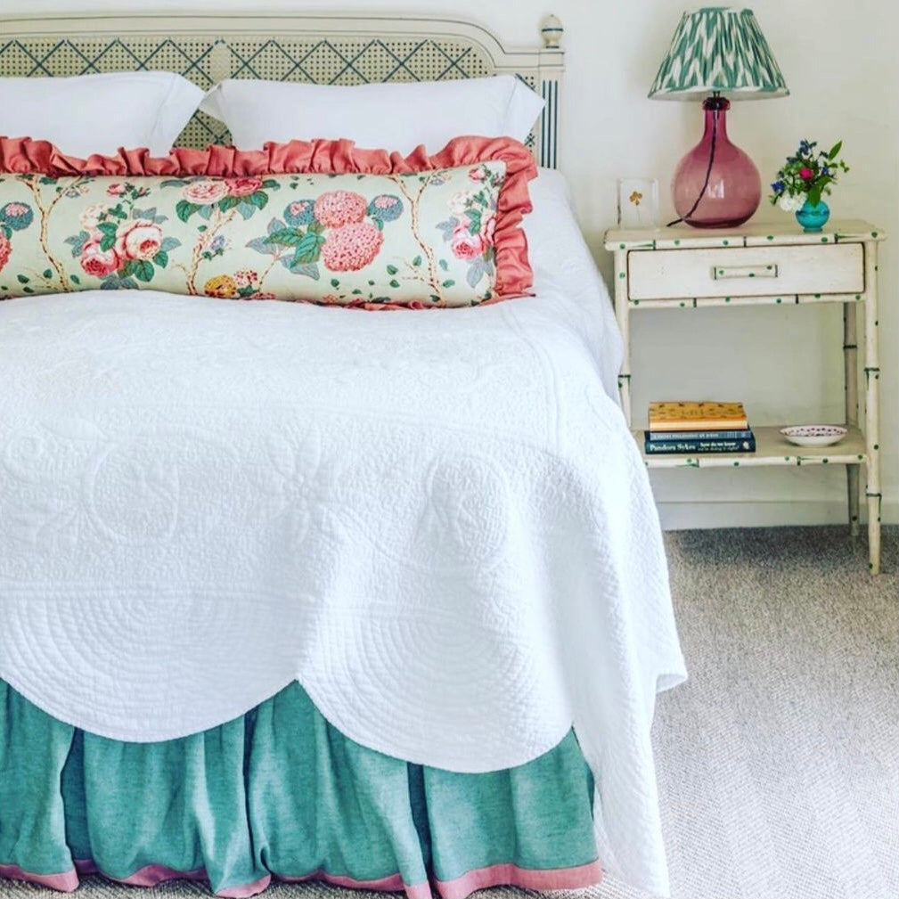scalloped bedspread