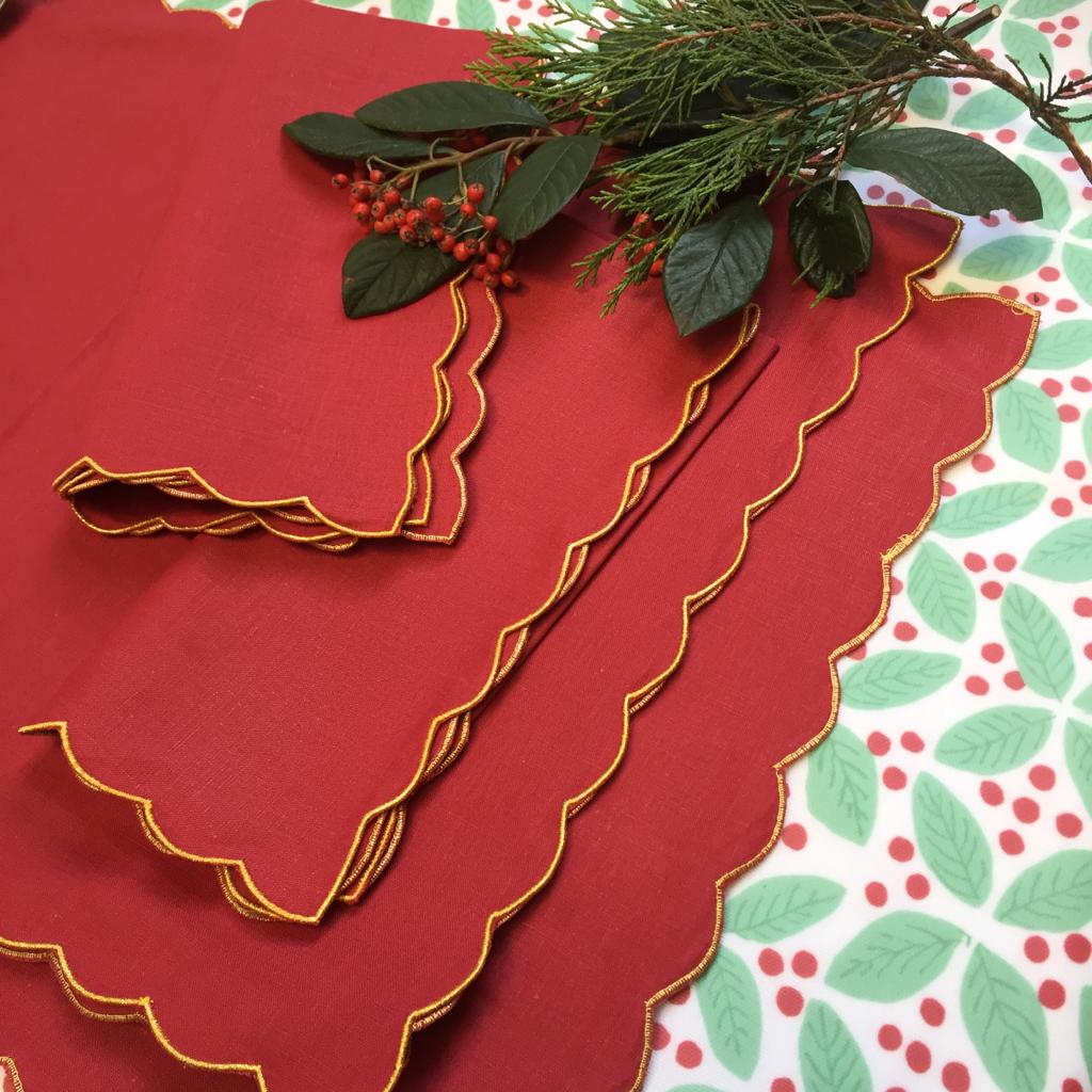 Gold Scallop Placemat - Set of 4