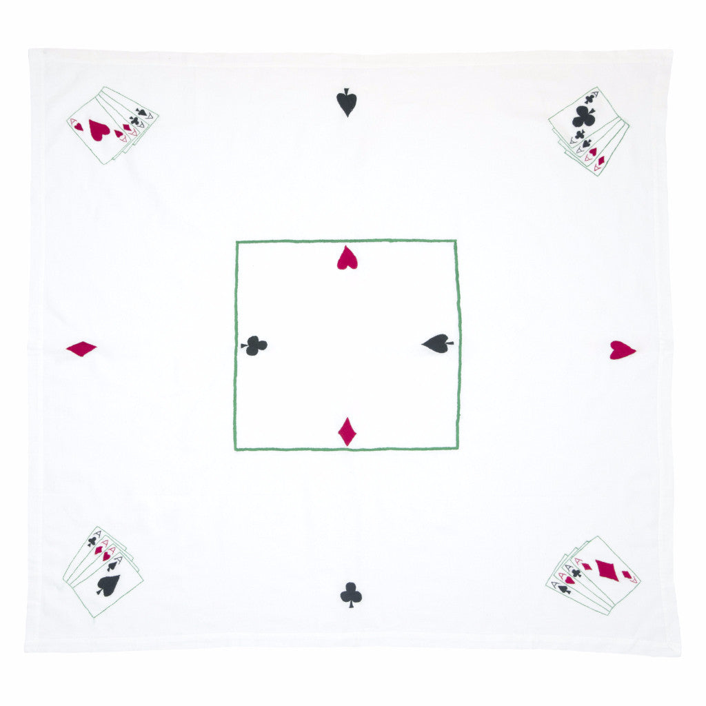 Bridge cards tablecloth