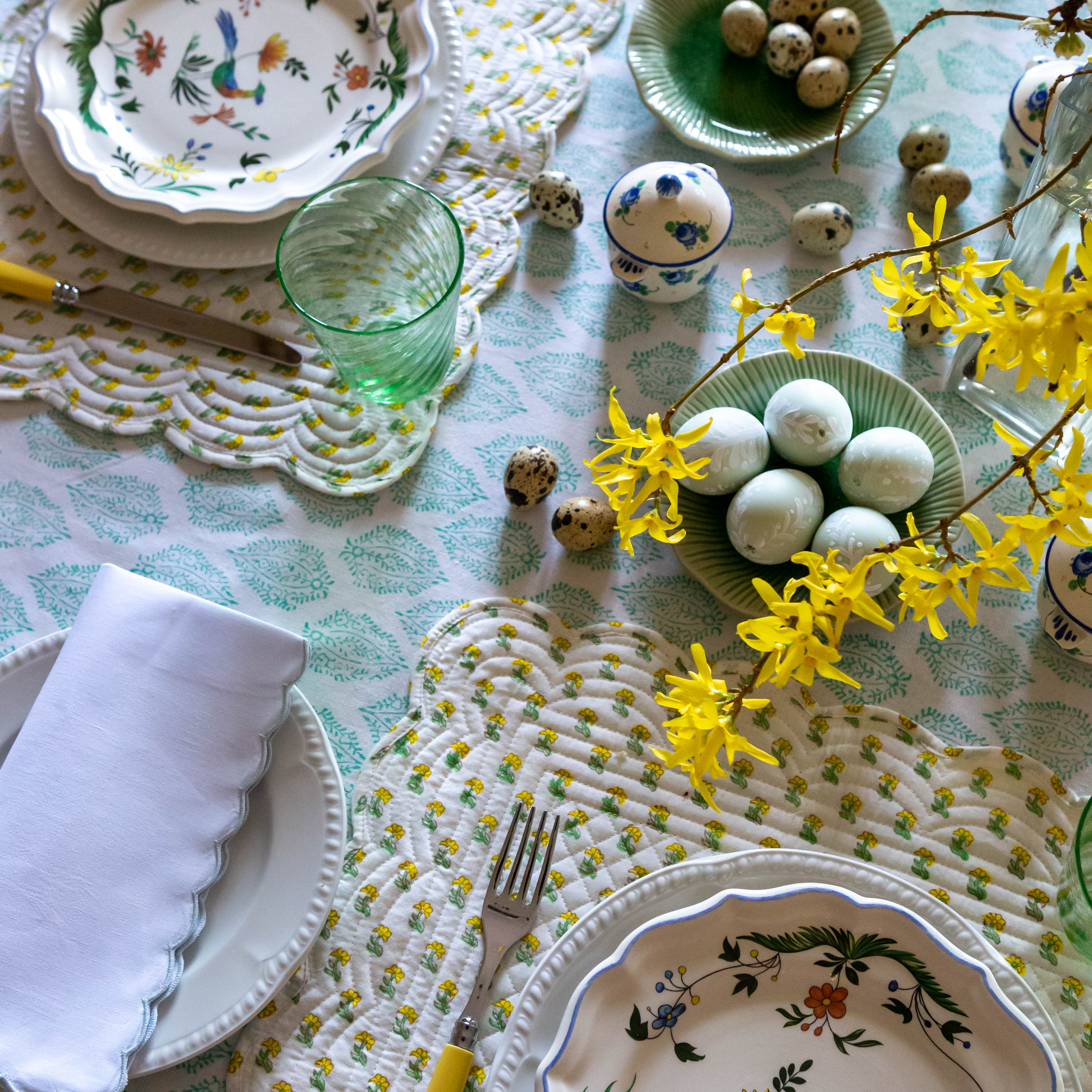 Duck Egg Mini Scallop Napkin