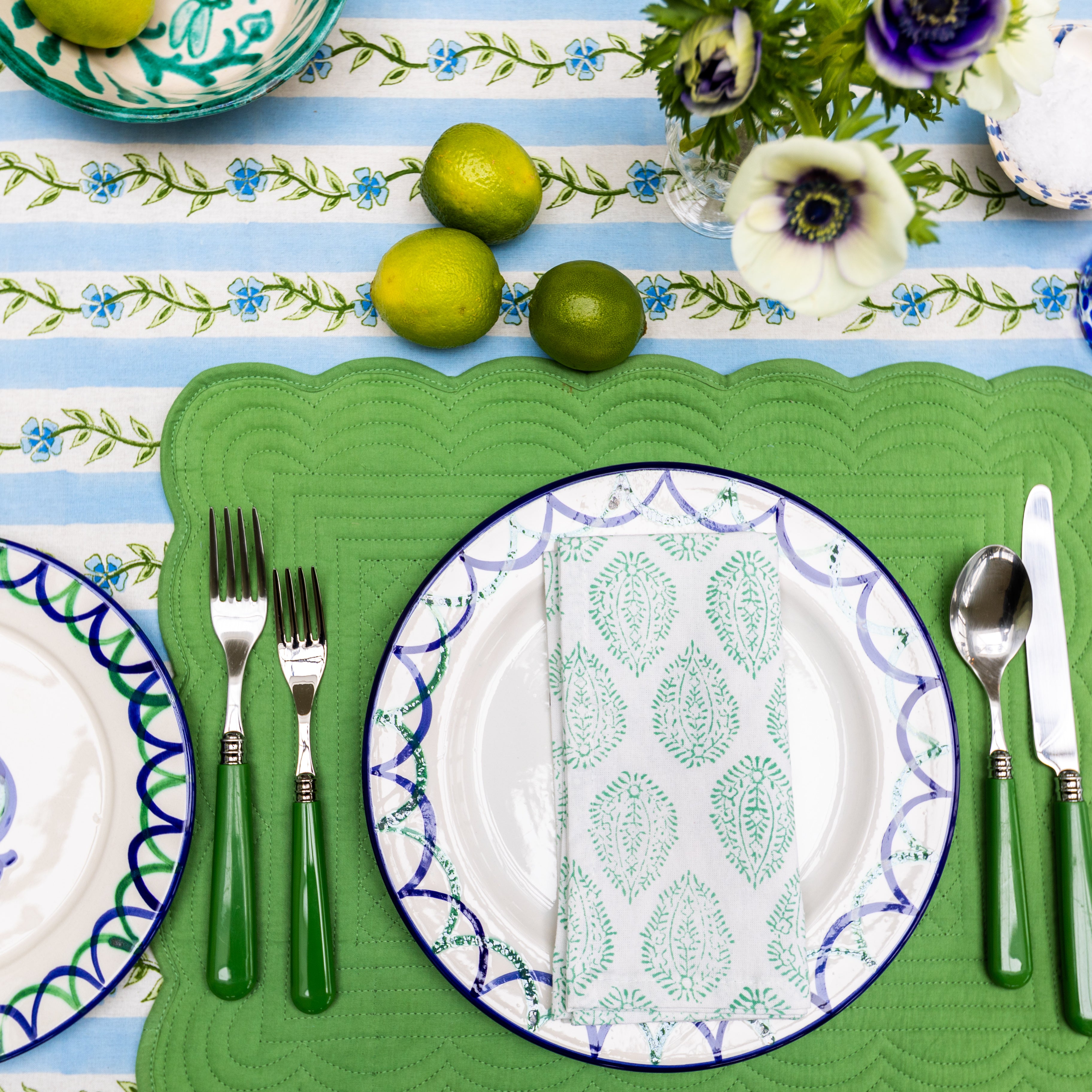 Green Leaf Napkin - Set of 4