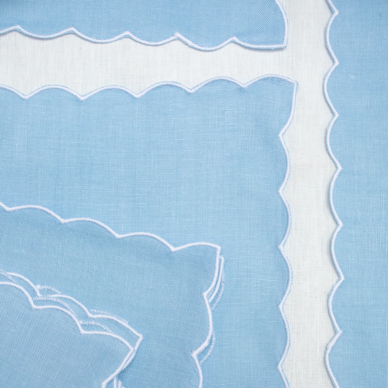 Blue Scallop Napkin - Set of 4