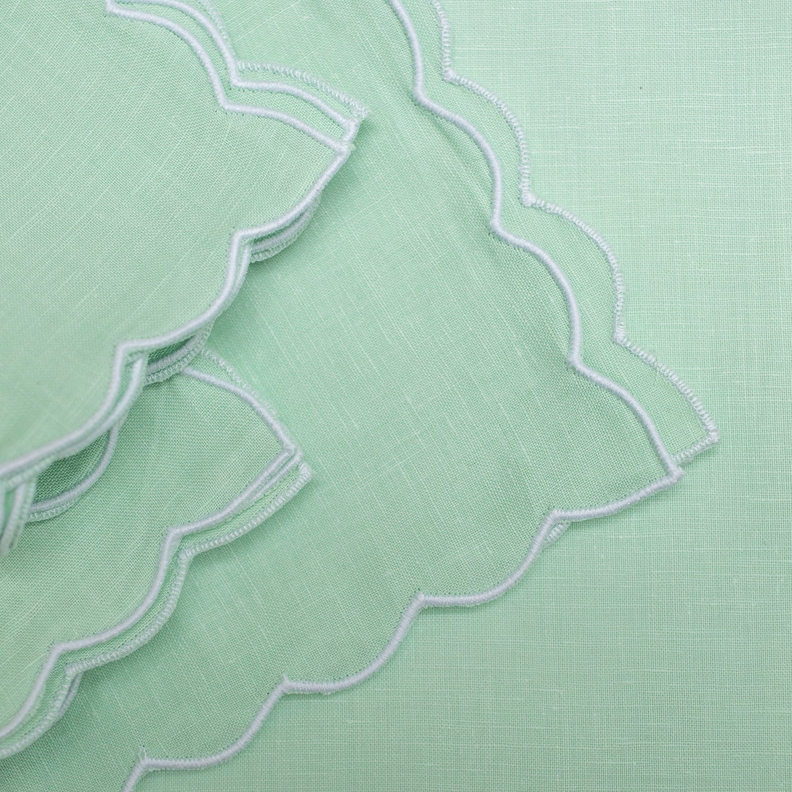 Green Scallop Napkin - Set of 4