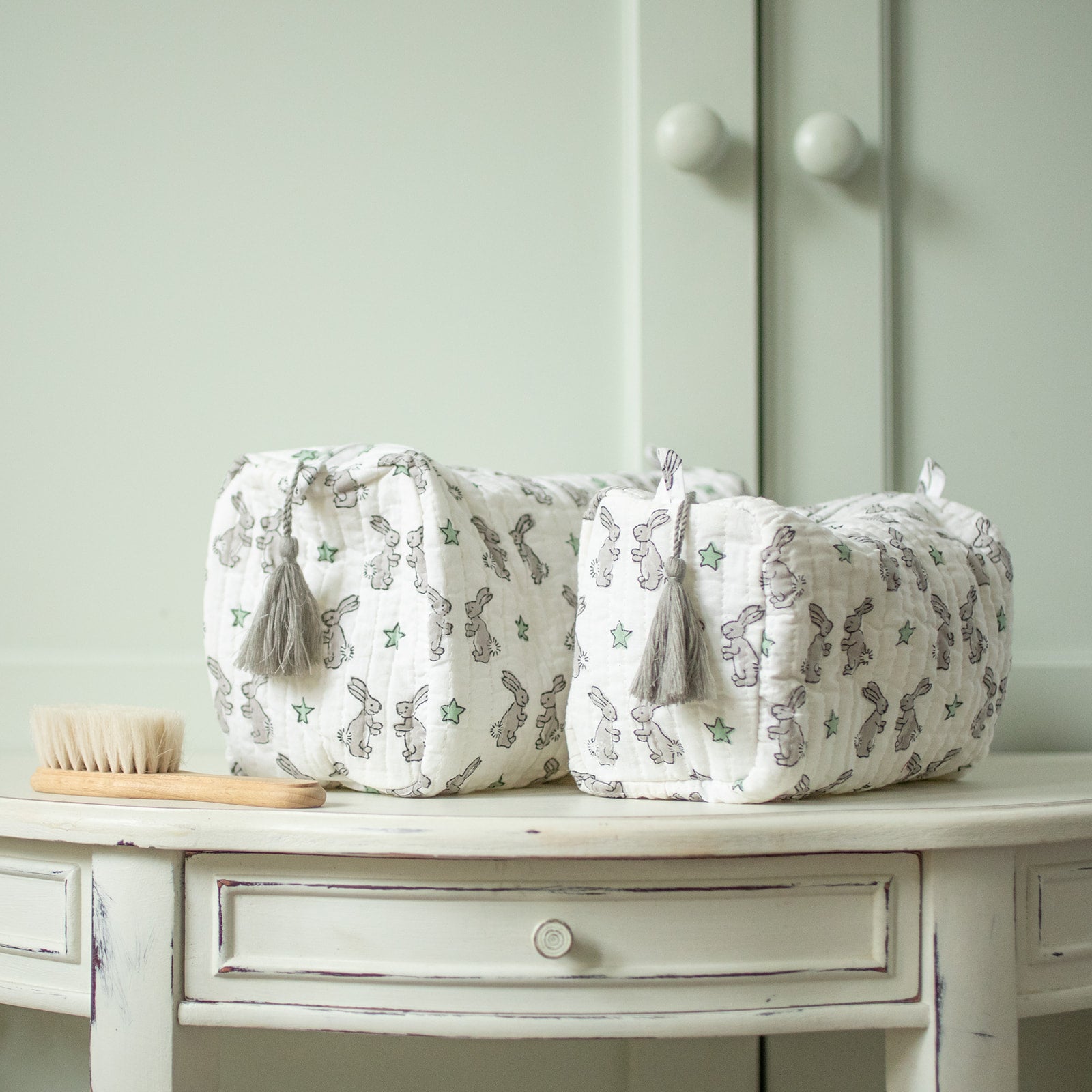 Green Bunny Wash Bag