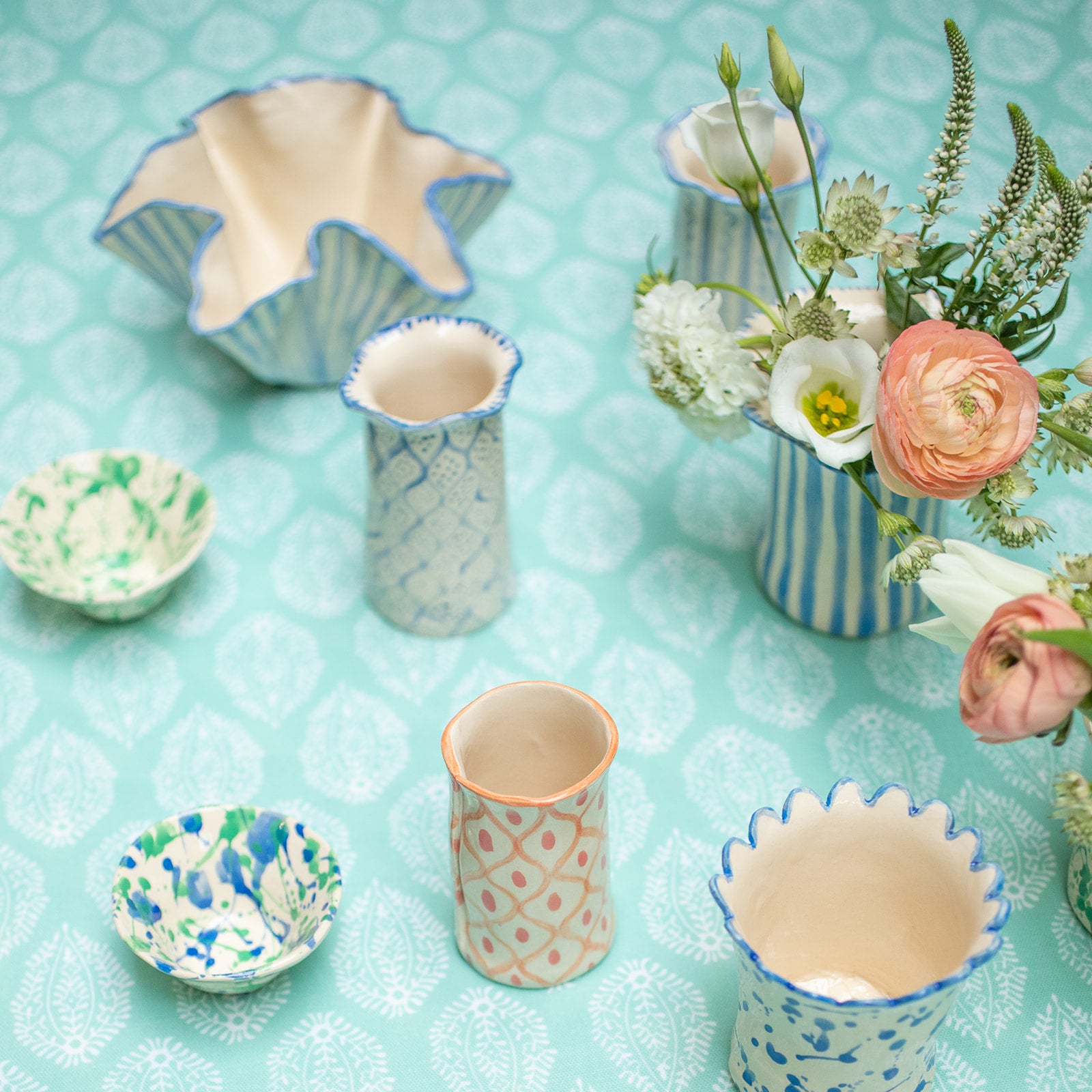 Green Leaf Reverse Oilcloth