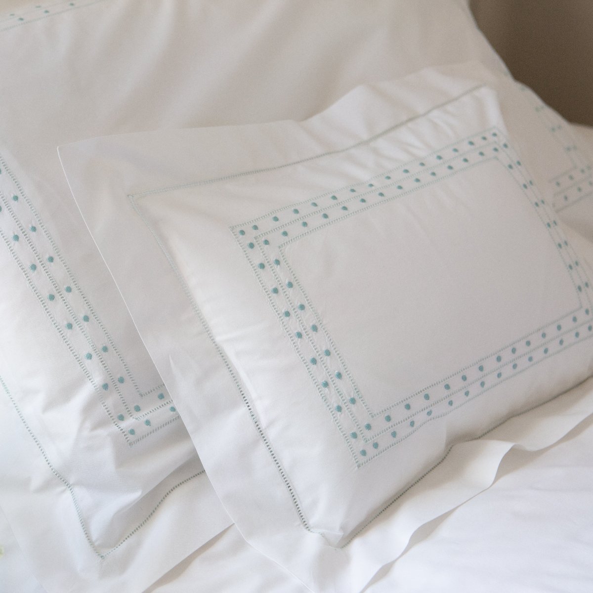 Matilda baby pillowcase duck egg