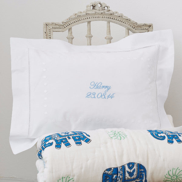 White Dots Baby Boudoir Pillowcase