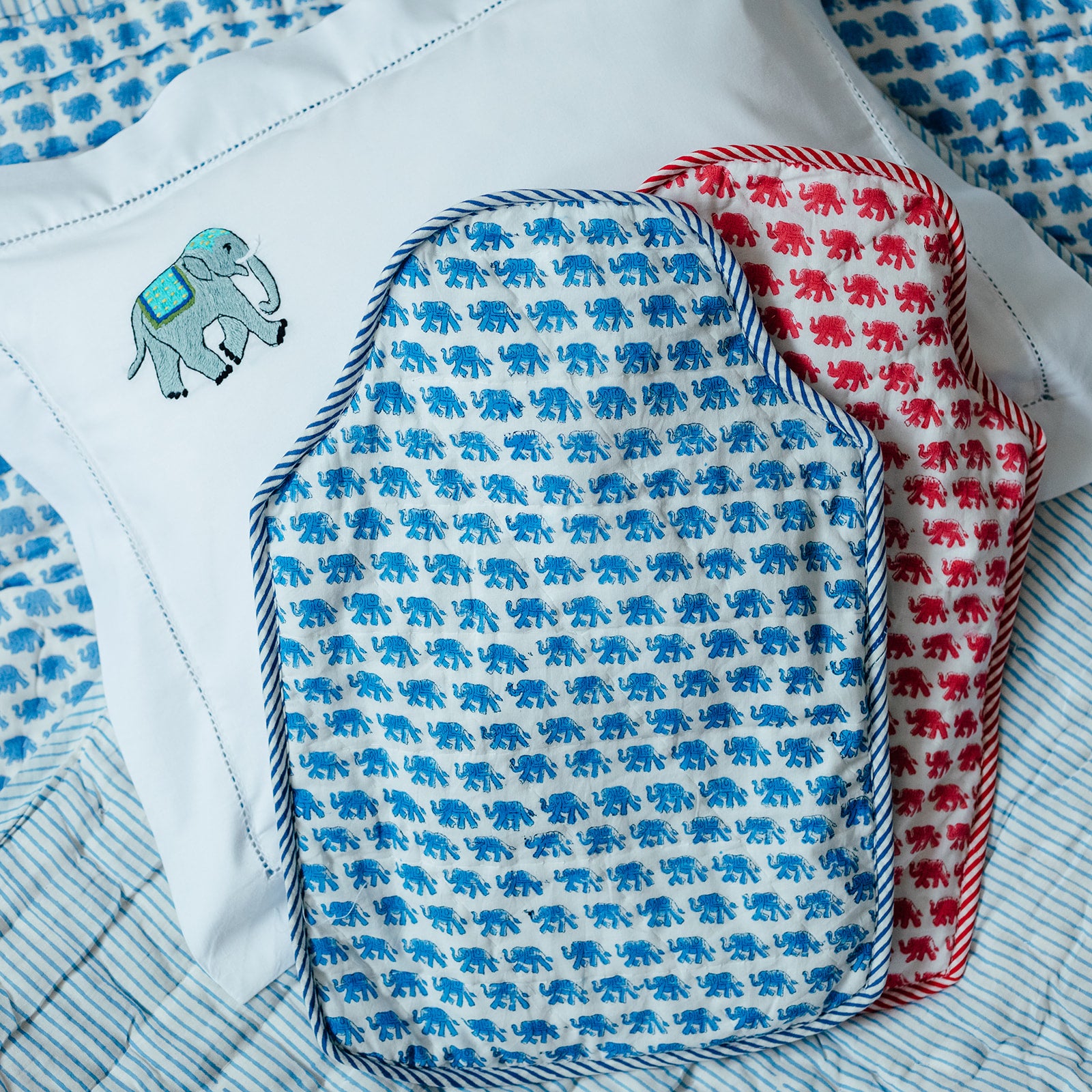 Blue Elephant Hot Water Bottle Cover